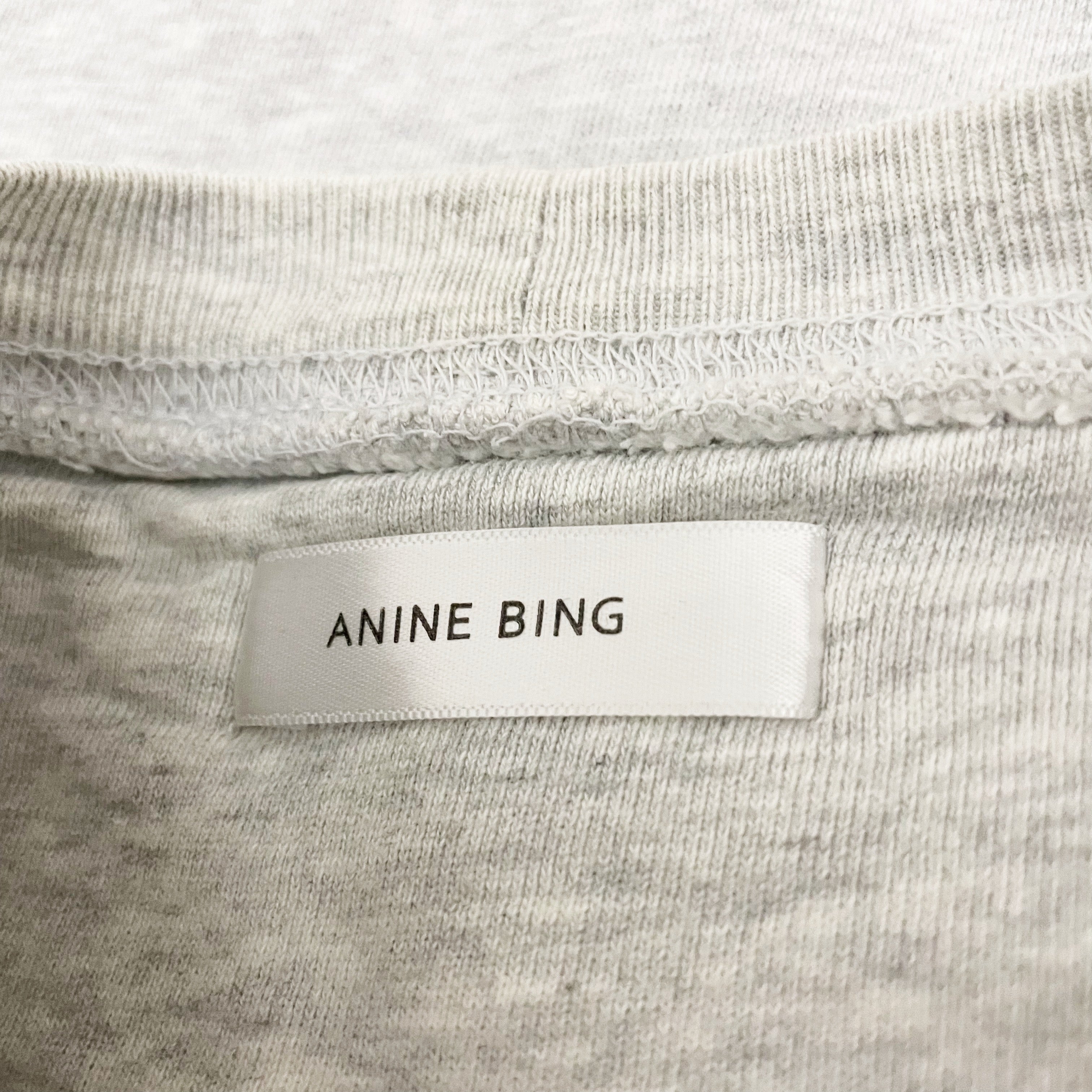 Anine Bing Ramona Graphic Print Cotton Crew Neck Sweatshirt Sweater AB x TO S