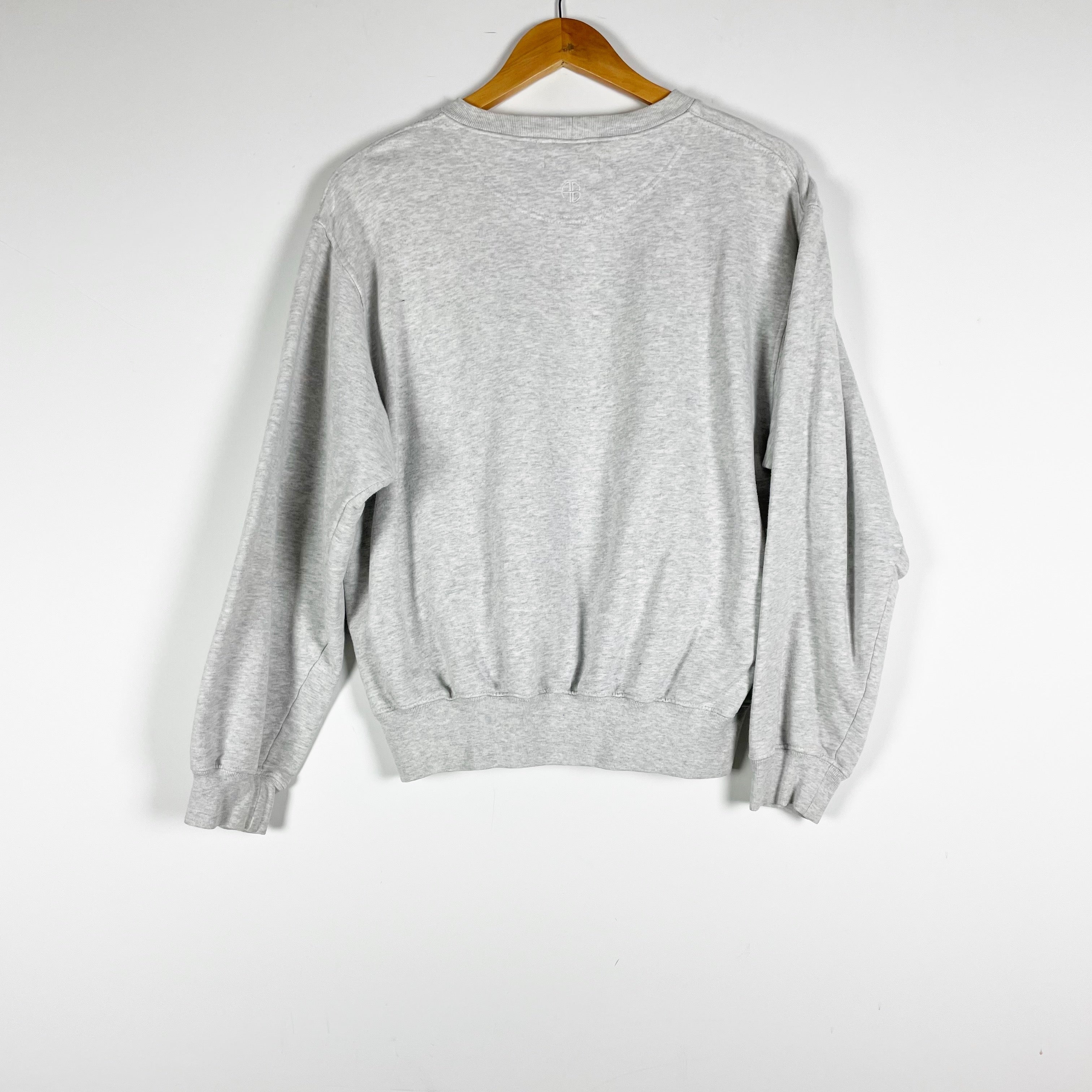 Anine Bing Ramona Graphic Print Cotton Crew Neck Sweatshirt Sweater AB x TO S