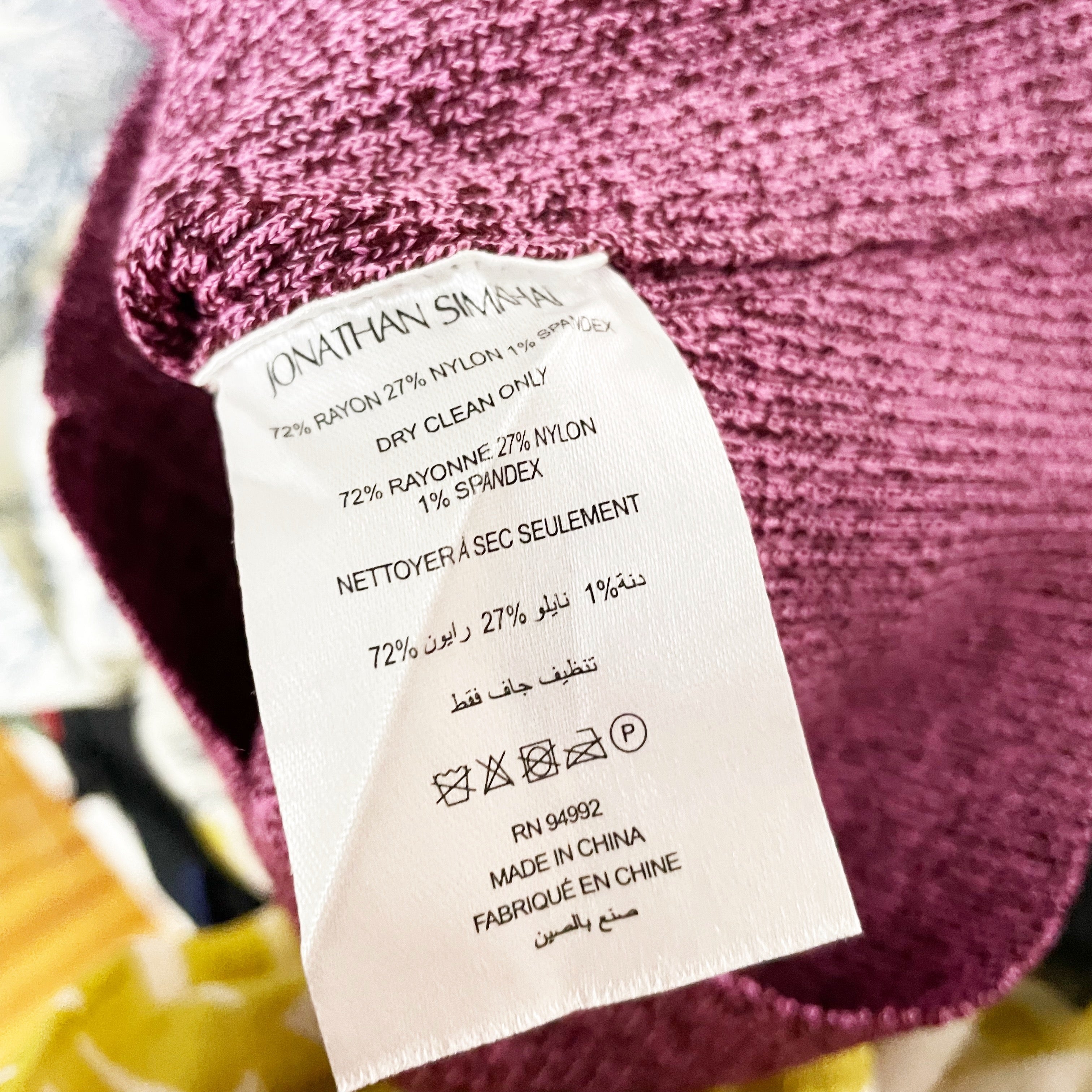 Jonathan Simkhai Alexia Compact Rib Cut Out Sweetheart Pullover Sweater Purple
