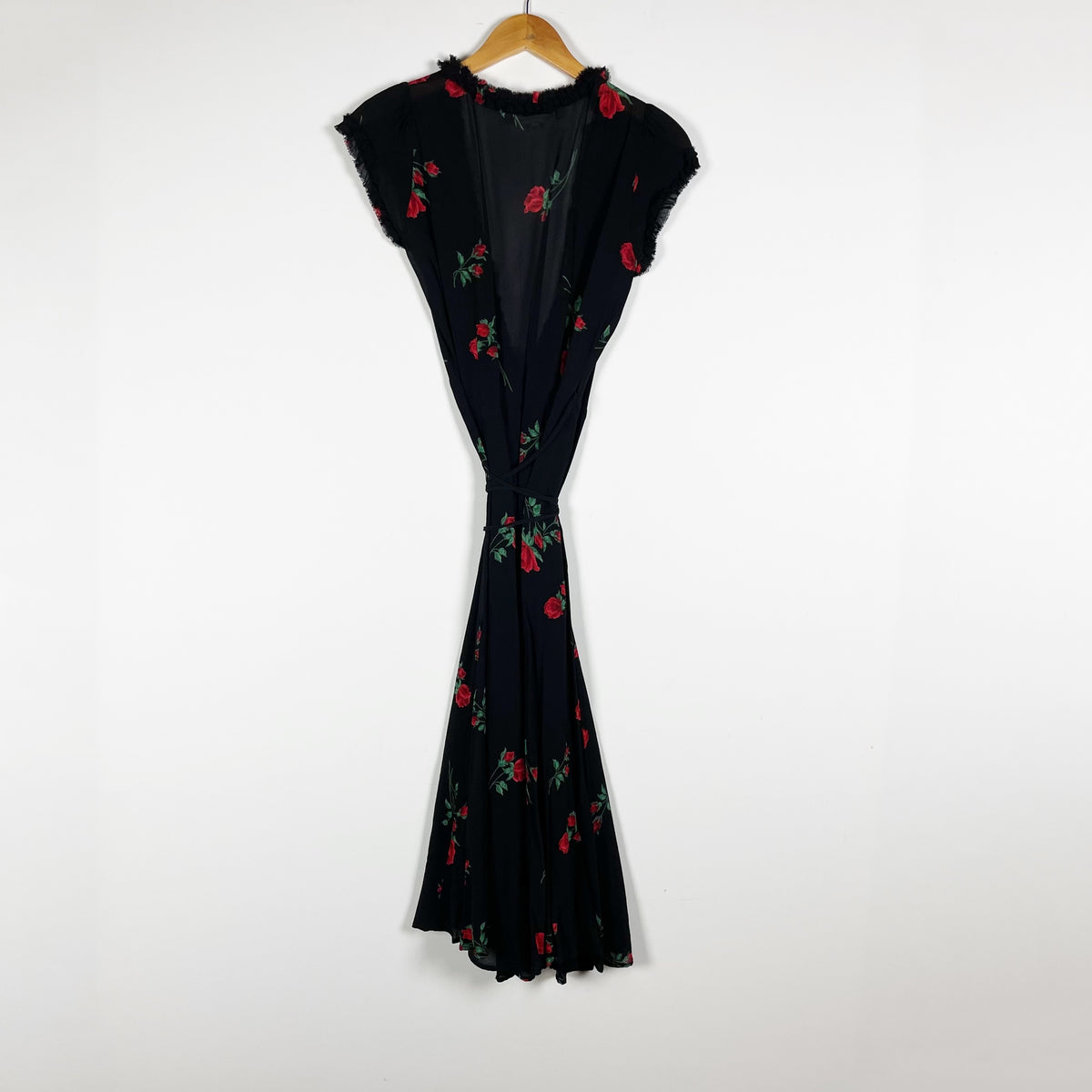 Reformation Gwenyth Rose Floral Flower Print Pattern Chiffon Wrap Midi Dress S