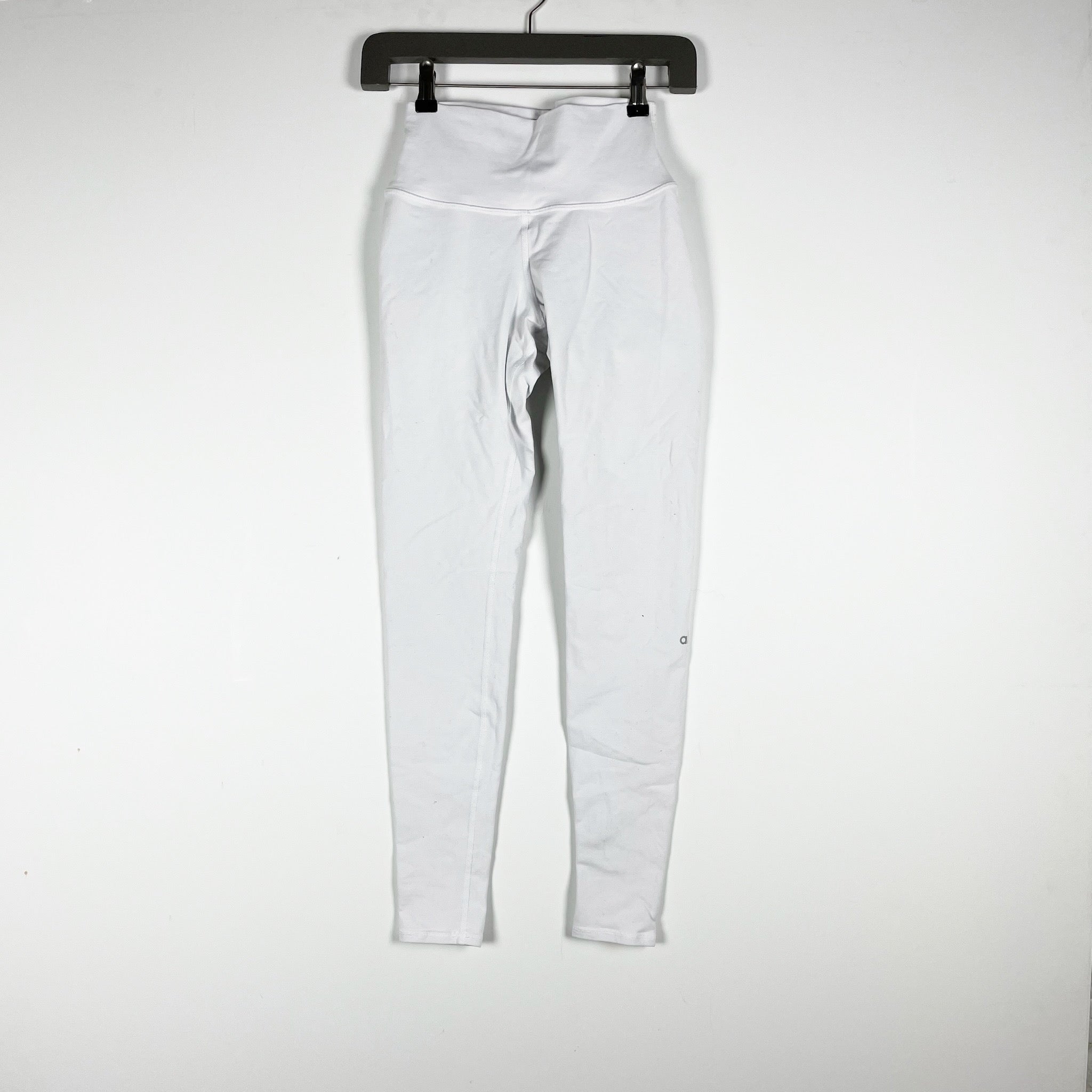 Alo Yoga Women's High Rise Athletic Work Out Lounge Leggings Solid White XXS