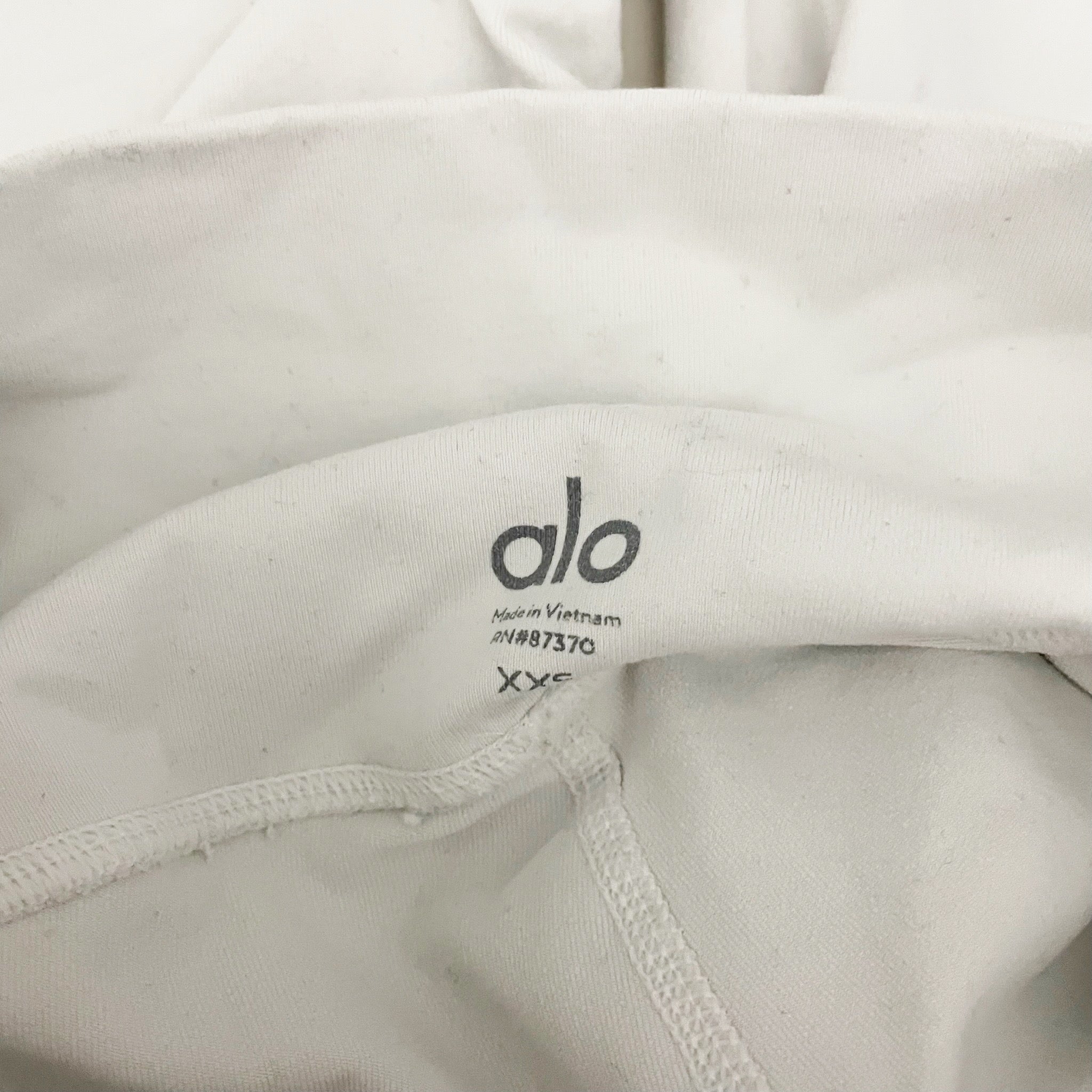 Alo Yoga Women's High Rise Athletic Work Out Lounge Leggings Solid White XXS