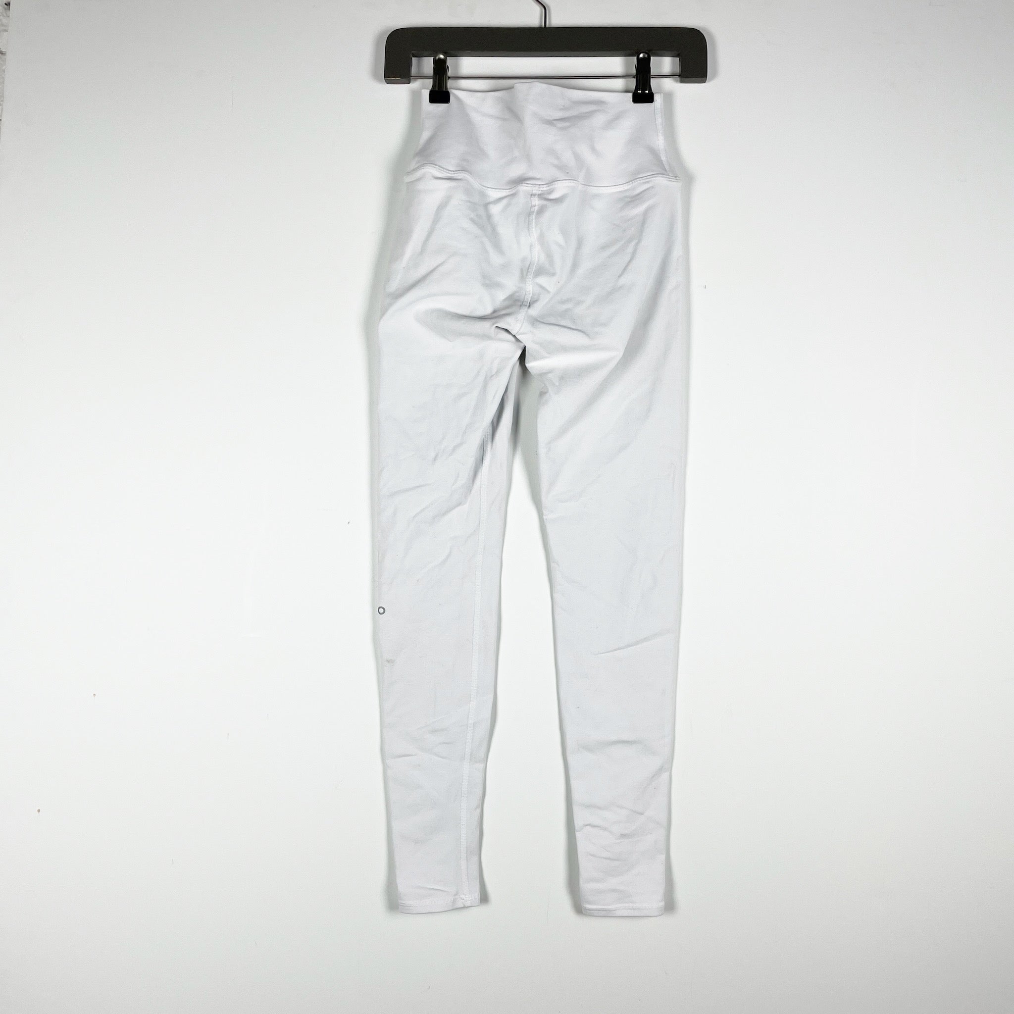 Alo Yoga Women's High Rise Athletic Work Out Lounge Leggings Solid White XXS