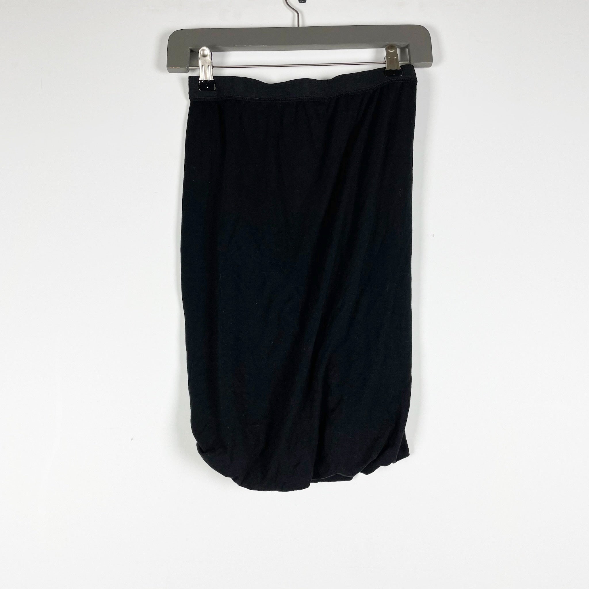 NEW Alexander Wang Modal Stretch Knit Pull On Straight Fit Midi Skirt Black XS