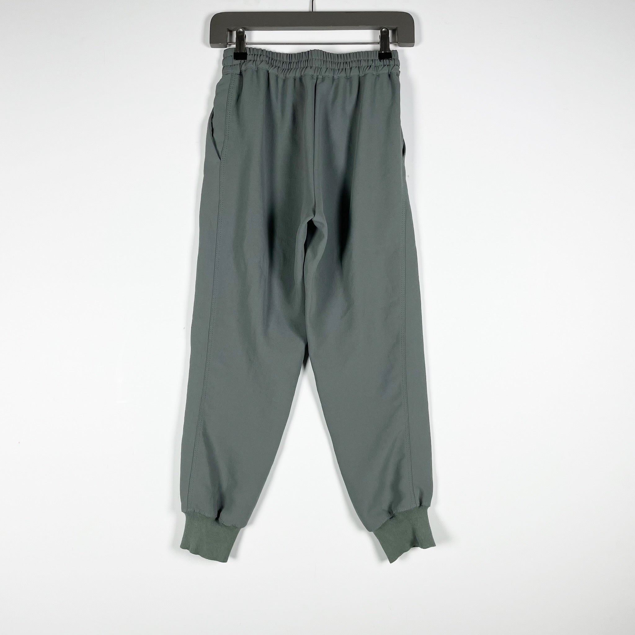 Wilfred Aritzia Buffon Mid Rise Ankle Crop Chiffon Jogger Pants Olive Green XXS
