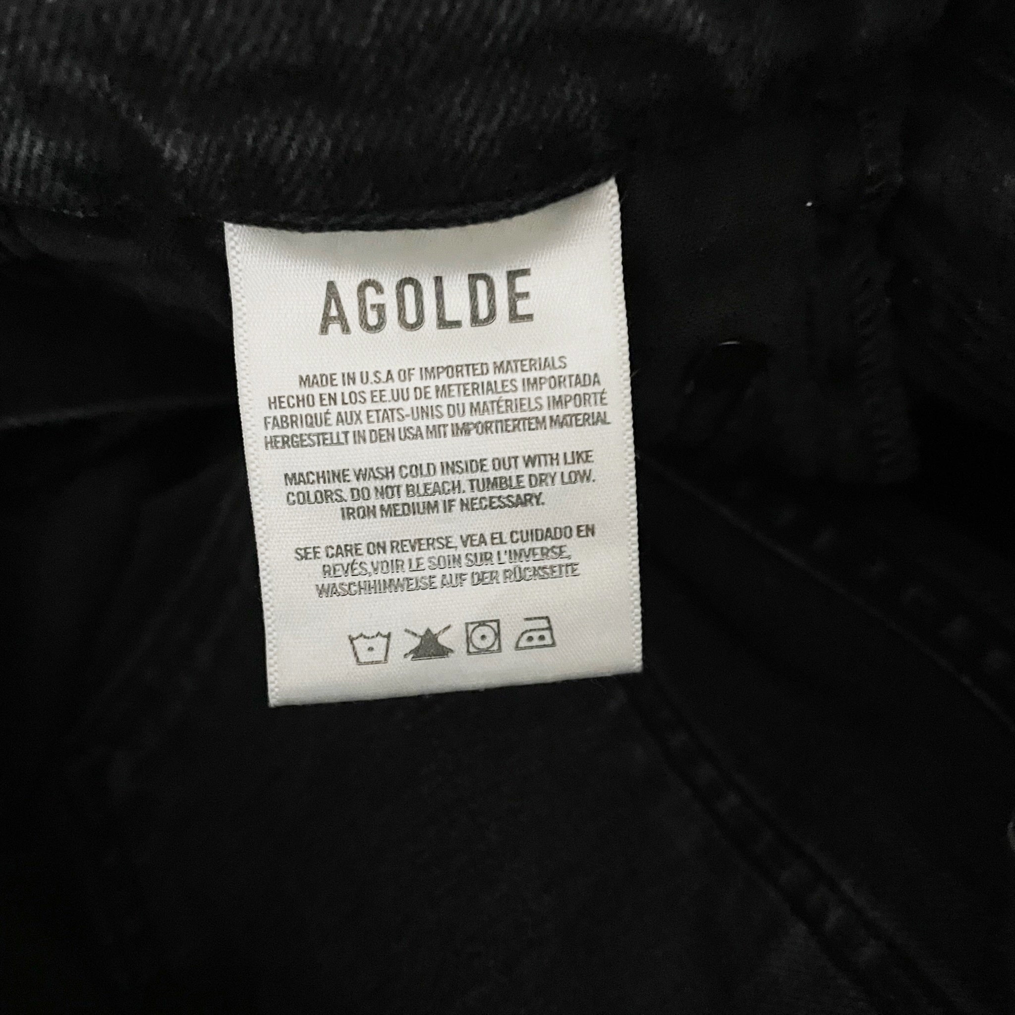 Agolde Denim Women's Nico High Rise Slim Fit Jeans in Virtue Black Wash 23