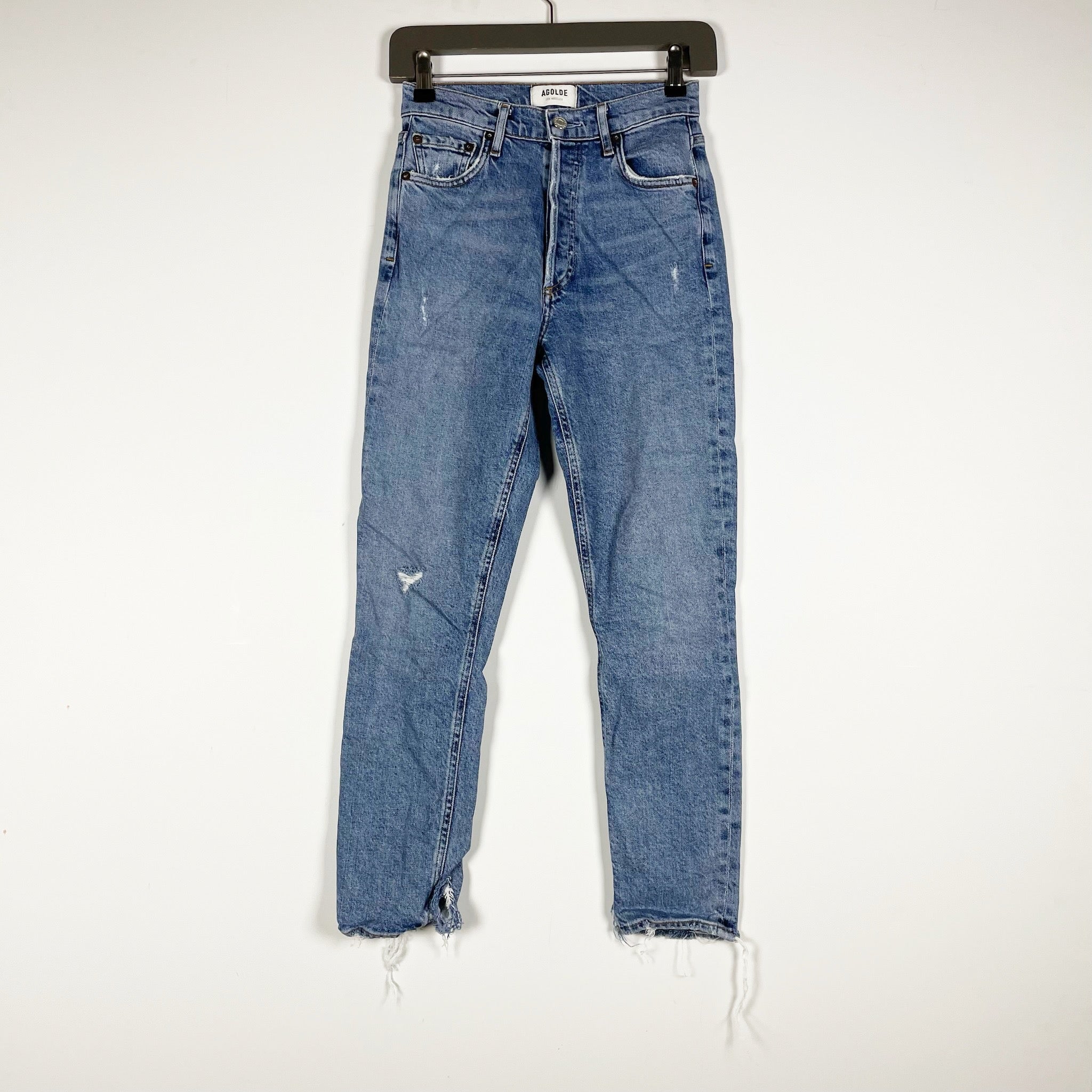 Agolde Nico Organic Cotton Denim Stretch Straight Leg Jeans Headlines Wash 23