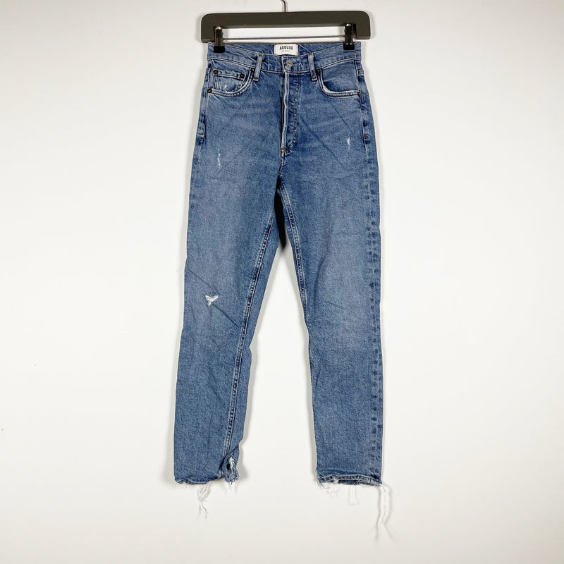 Agolde Nico Organic Cotton Denim Stretch Straight Leg Jeans Headlines Wash 23