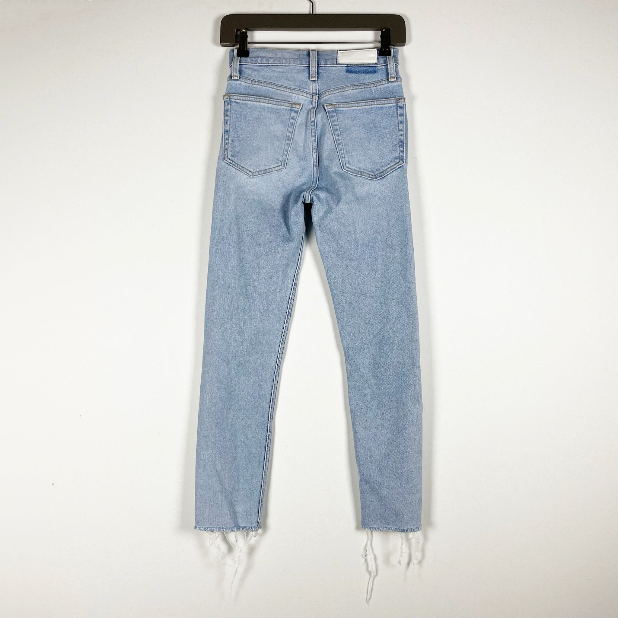 Re/Done Women's 90's High Rise Cotton Tencel Stretch Skinny Denim Jeans 24