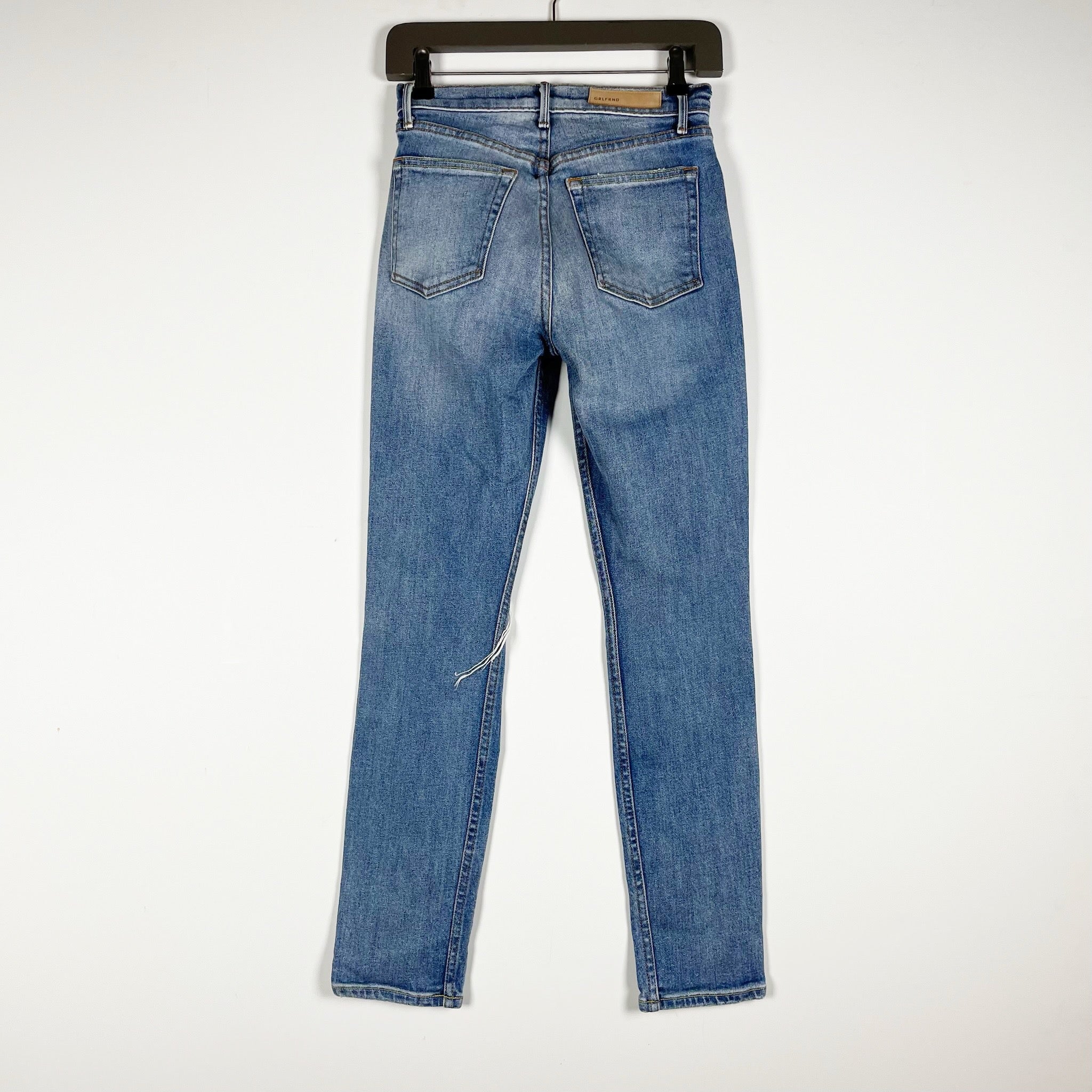 GRLFRND Karolina Cotton Stretch Ripped High Waist Skinny Jeans Cross Your Mind