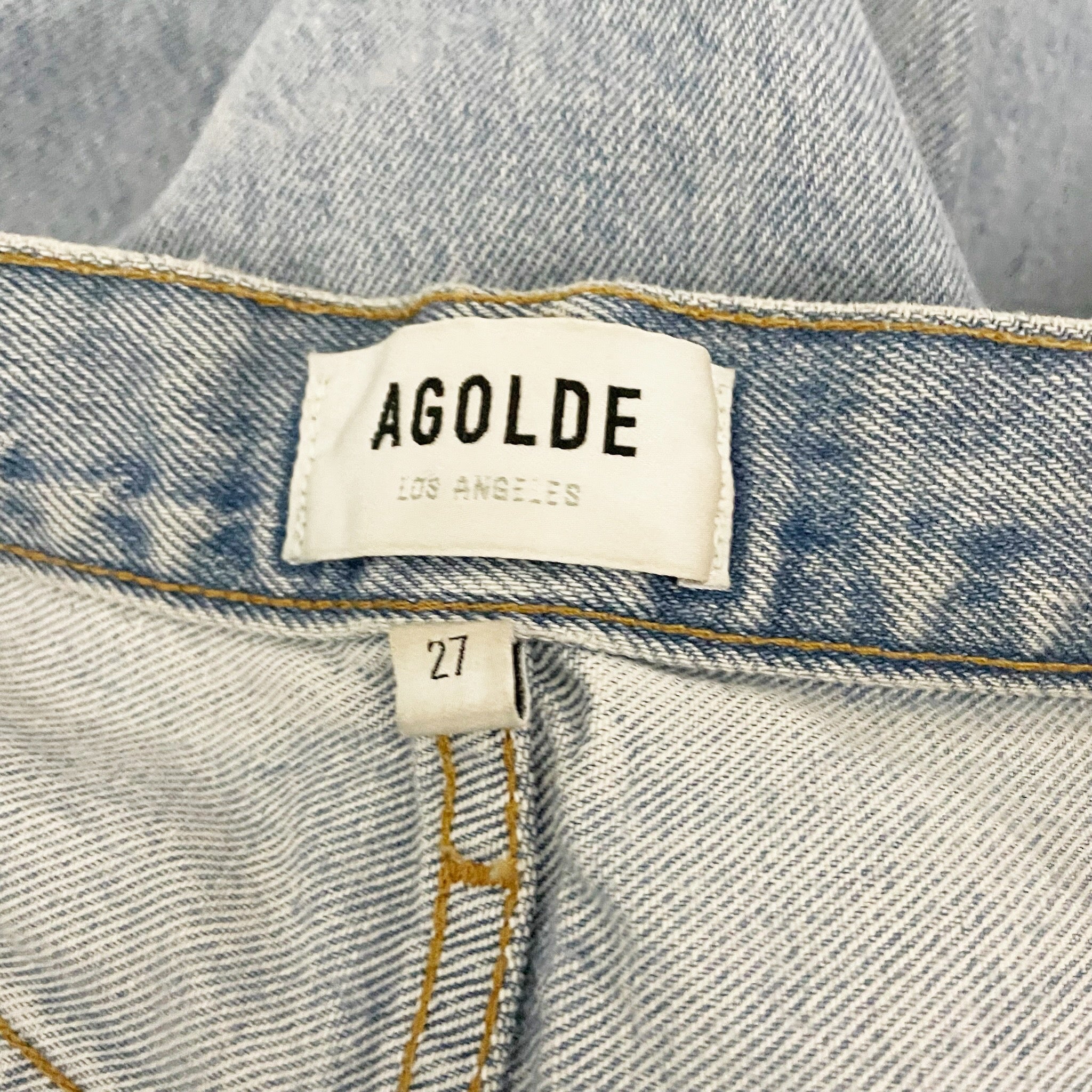 Agolde Women's 90's Straight Leg Fit Organic Cotton Denim Jeans Snapshot Wash 27