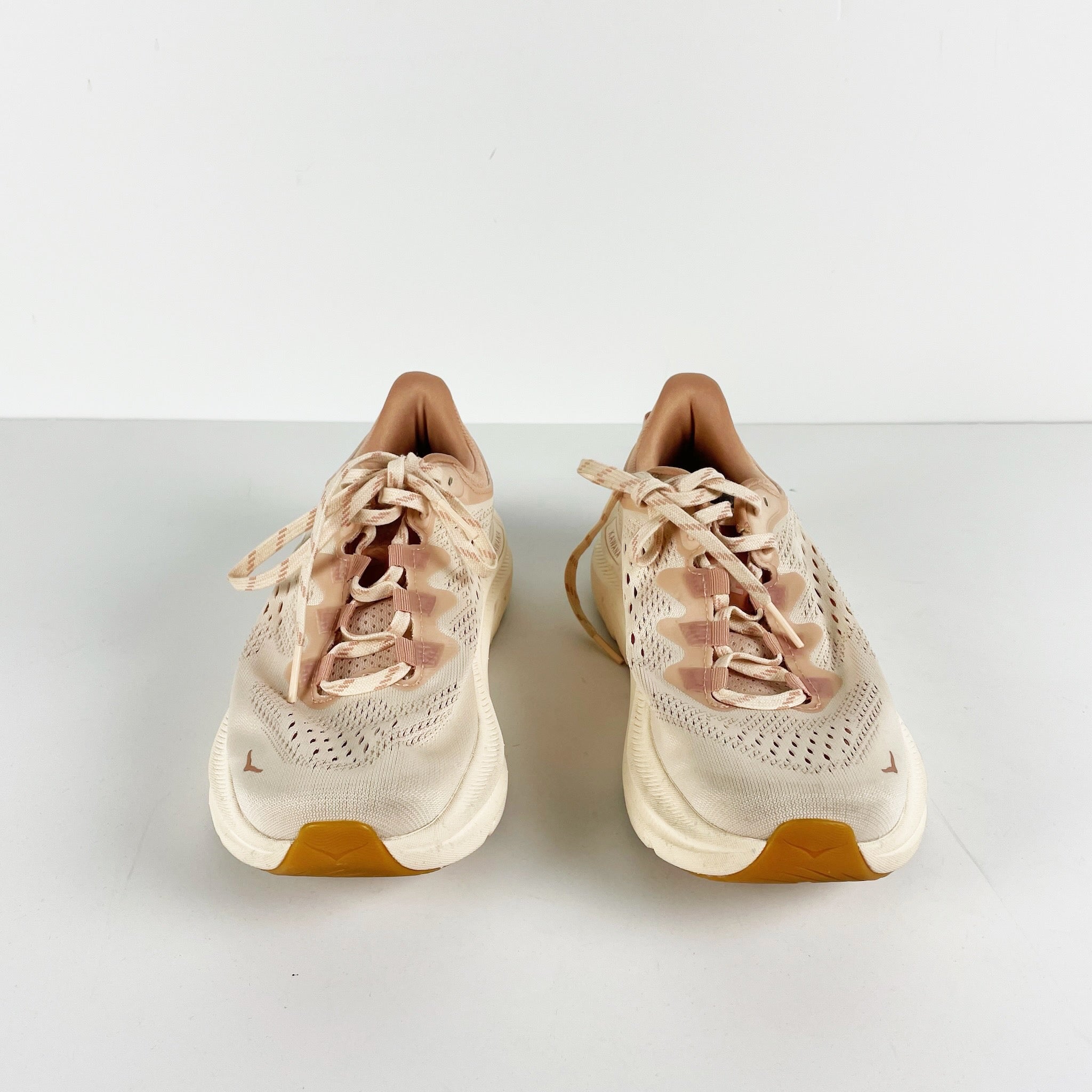 Hoka Women's Kawana 2 Low Top Lace Up Athletic Sneakers Shoes Vanilla Sandstone
