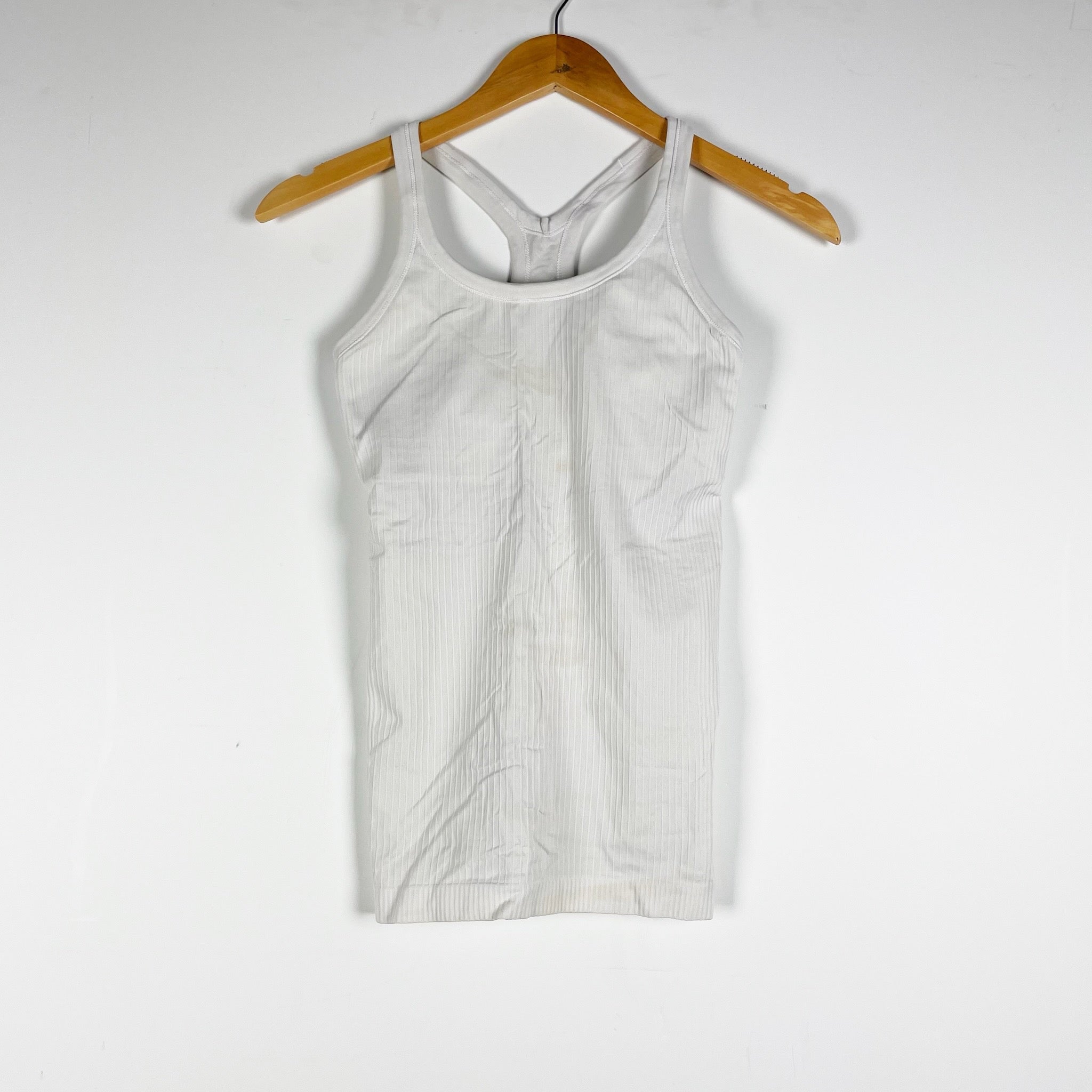 Lululemon Women's Ebb To Street Racerback Athletic Work Out Tank Top White 4