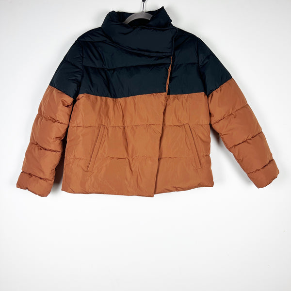 Summersalt The Colorblock Eco Puffer High Neck Jacket Sea Urchin Praline XS