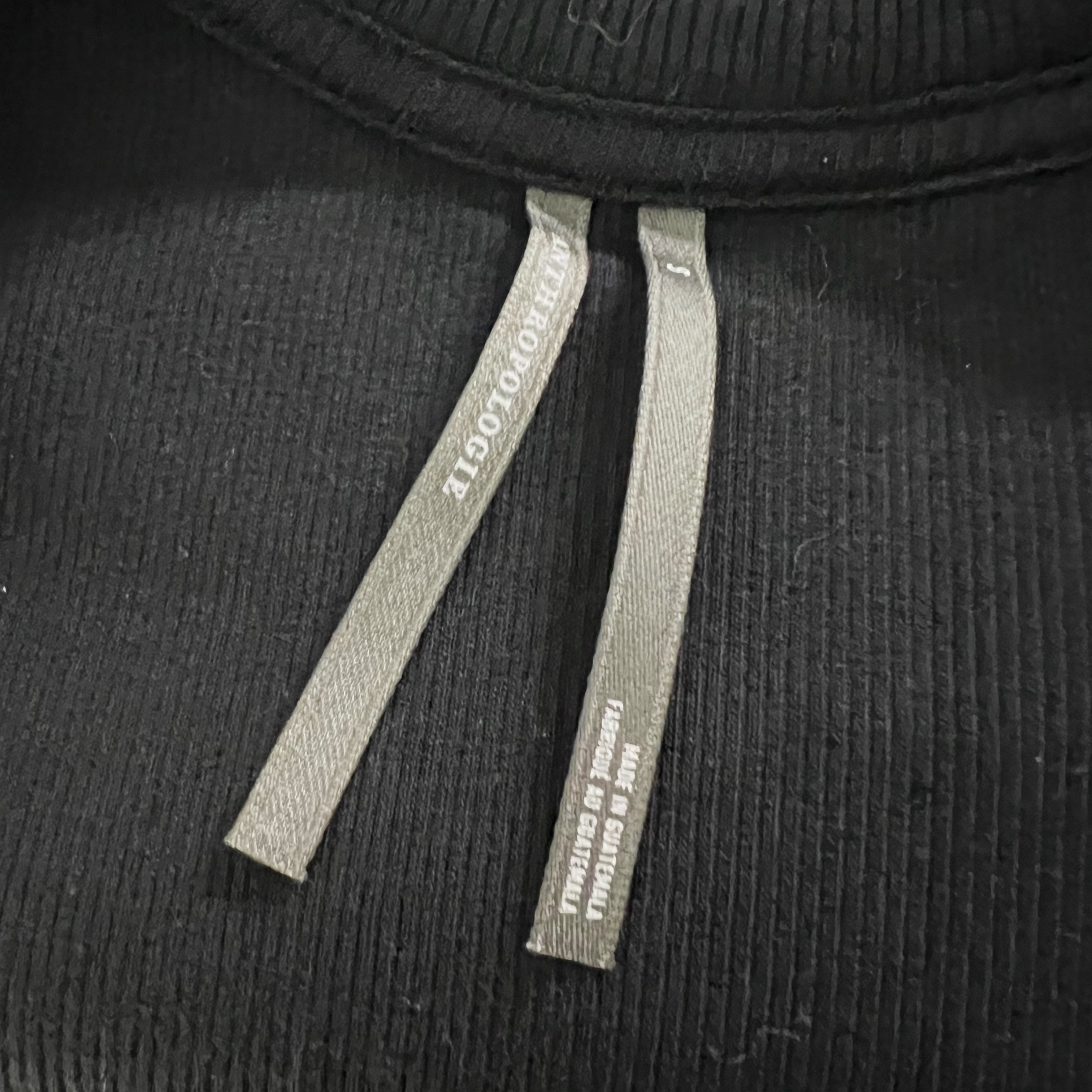 NEW Anthropologie Cotton Ribbed Knit Stretch Scoop Neck Sleeveless Muscle Tank S