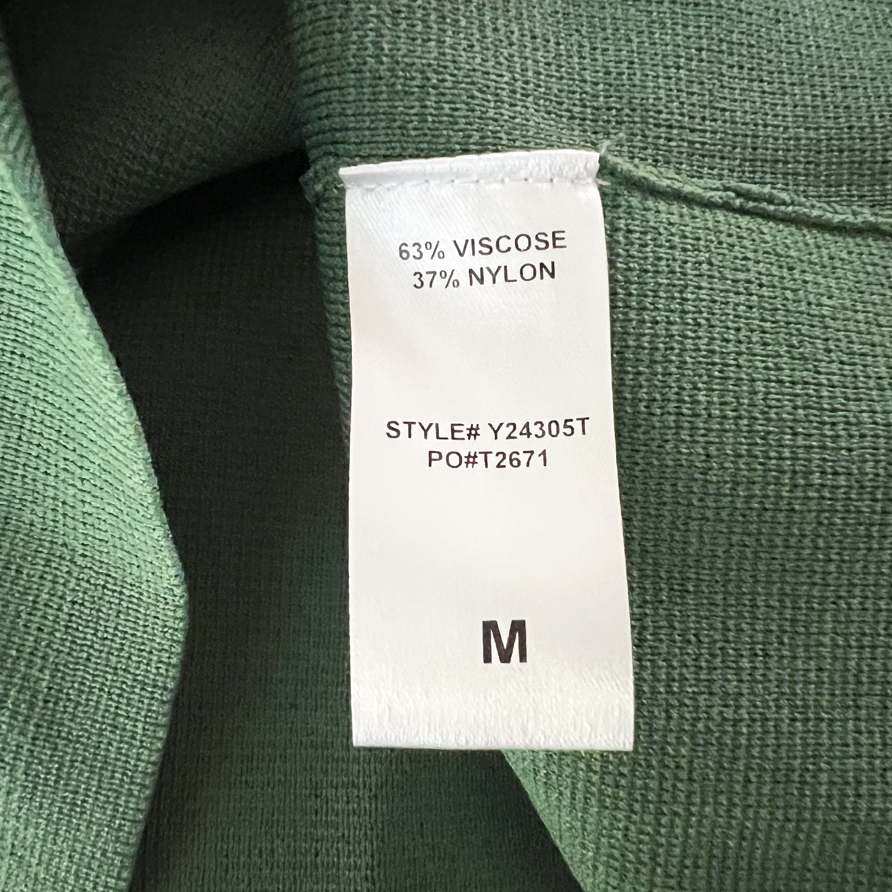 NEW Tuckernuck Ric Rac Zig Zag Compression Knit Stretch Tank Top Green Medium