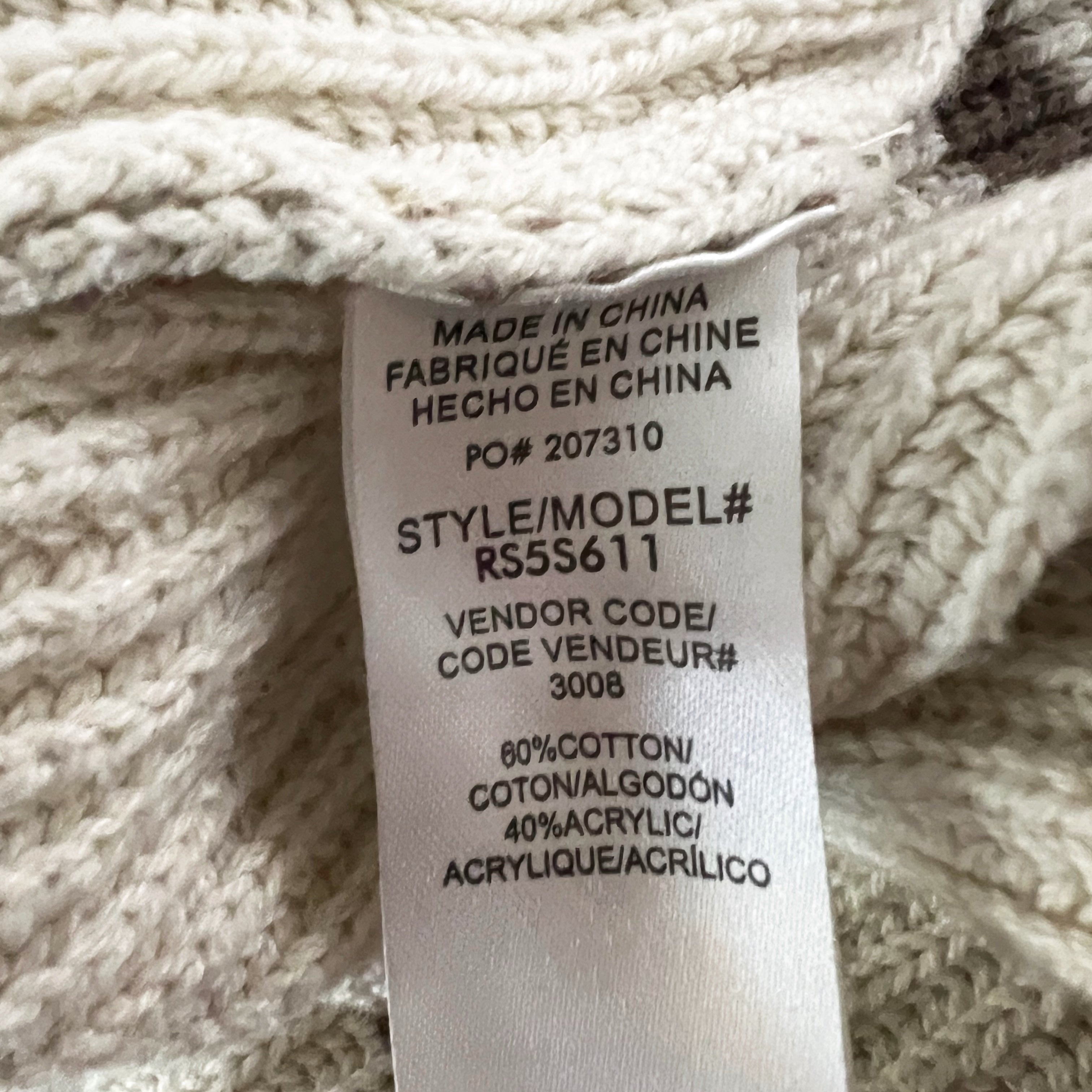 Splendid x Cella Jane Cotton Blend Stretch Knit Stripe Polo Sweater Beige Ivory