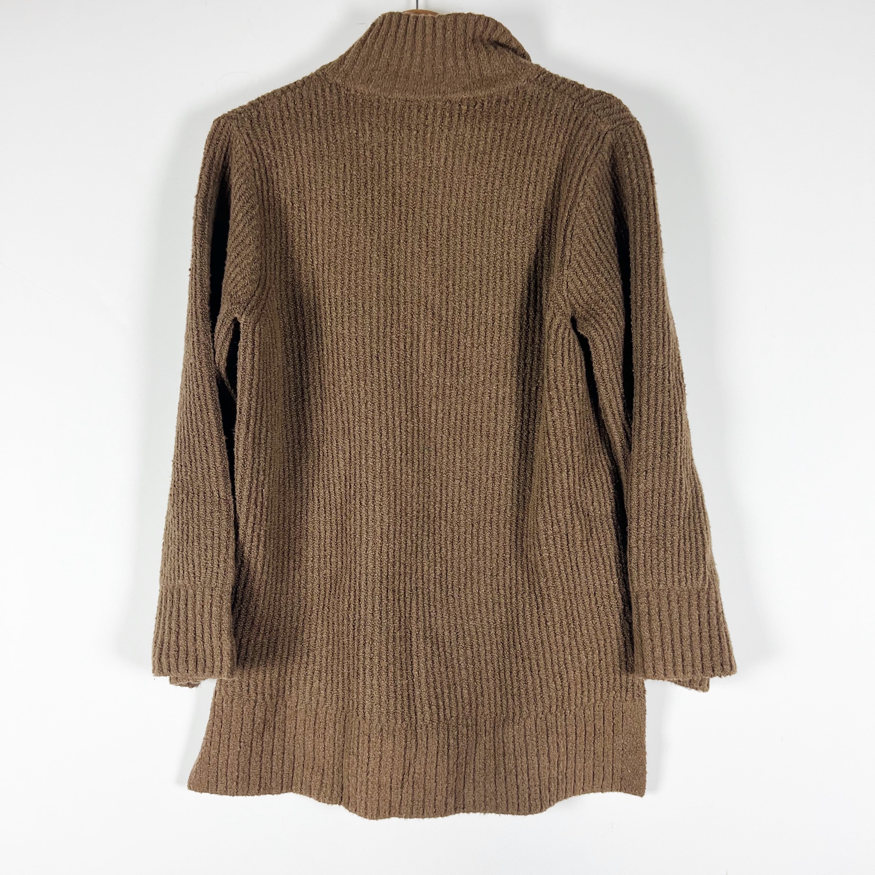 Splendid Cella Jane Blog Quarter Zip Fuzzy Knit Stretch Pullover Sweater Truffle