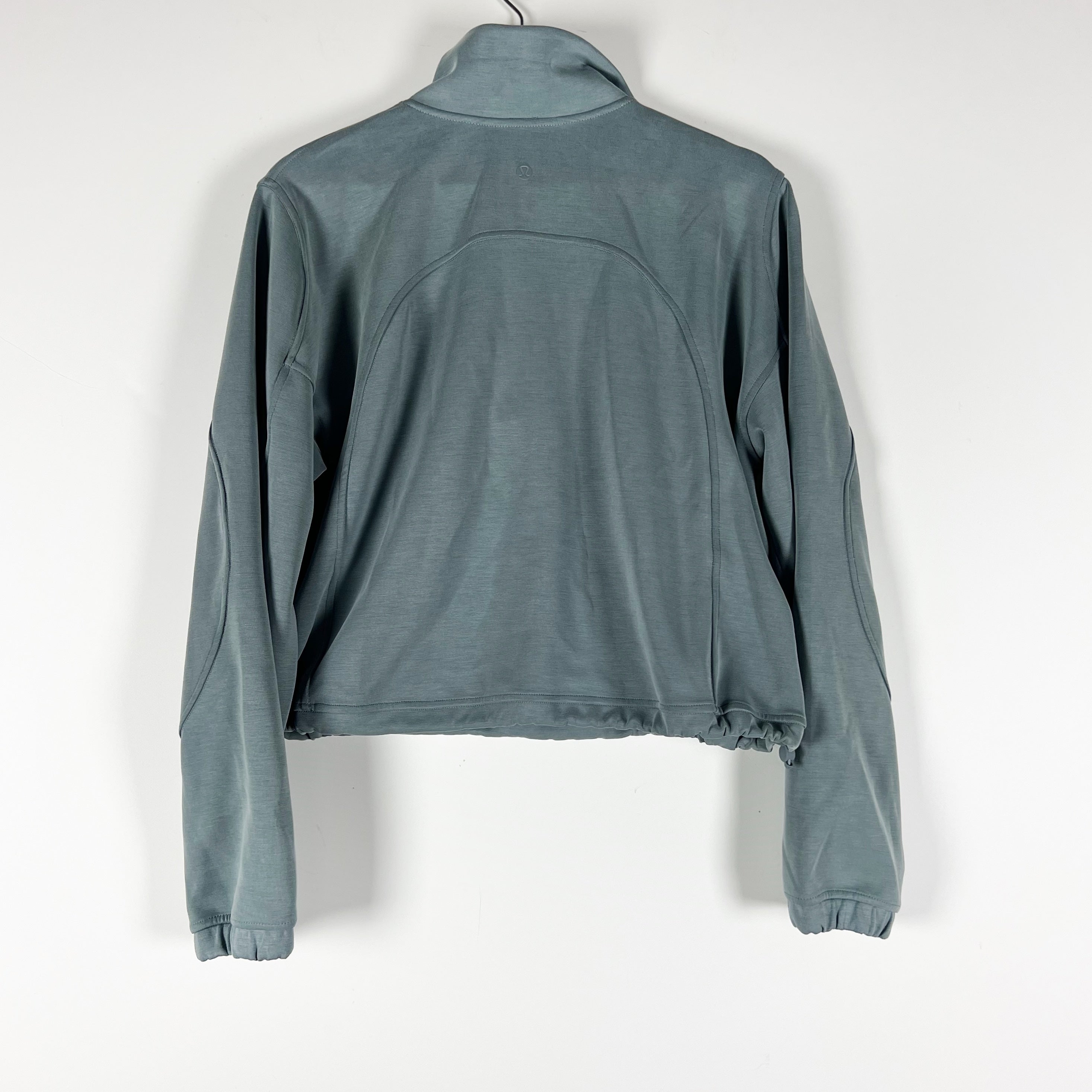 Lululemon Women's Brushed Softstreme Half Zip Pullover Sweater Green Jasper 8