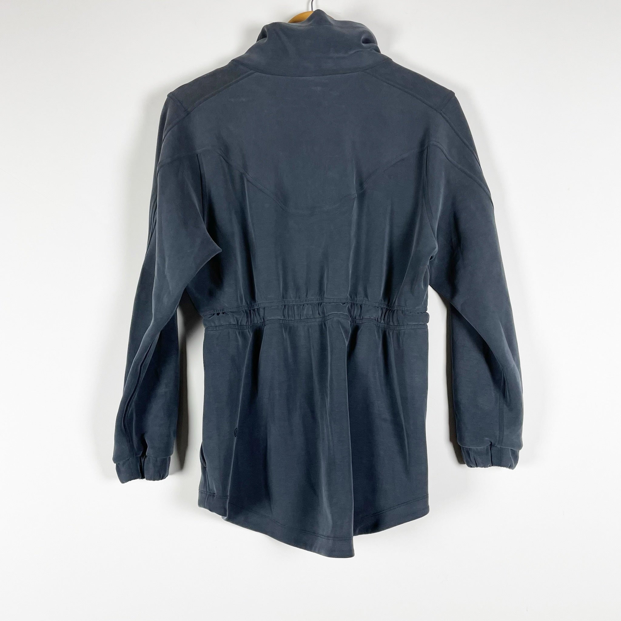 Lululemon Women's Softstreme Cinch Waist Full Zip Jacket Graphite Grey 2