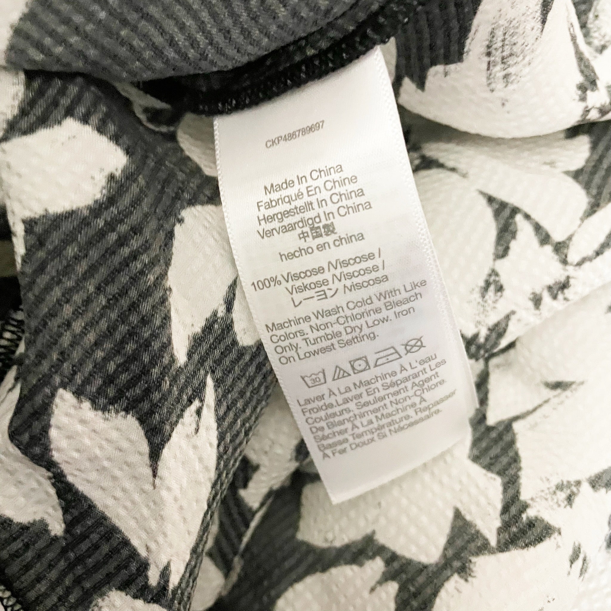 NEW Madewell Maxi T-Shirt Dress In Floral Hammered Satin Lucia Black White Print