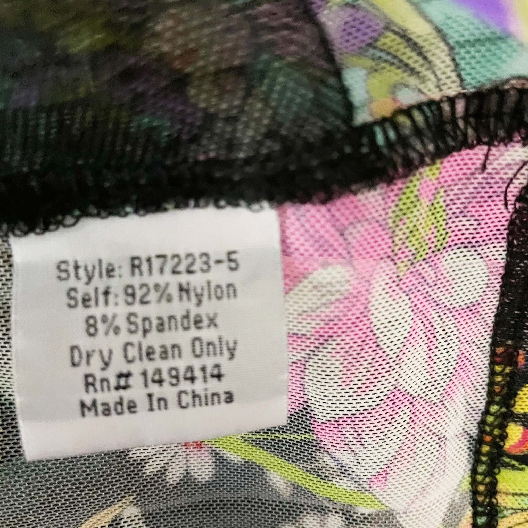Johnny Was Black Noir Dreamer Mesh Semi Sheer Crew Neck Floral Print Shirt Top