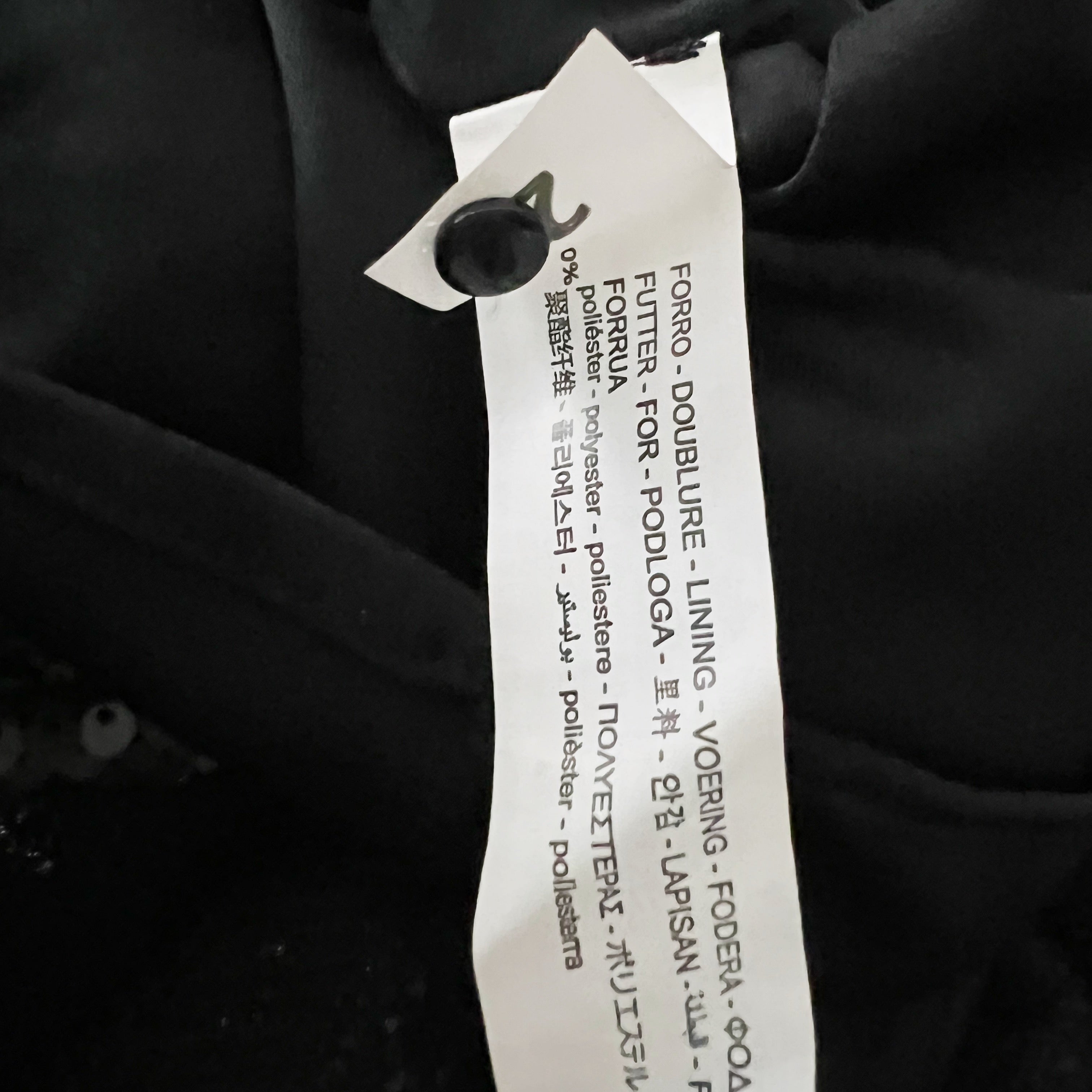 Zara Gold Black Sequin Glitter Sparkle Embellished Backless Sheath Midi Dress XS