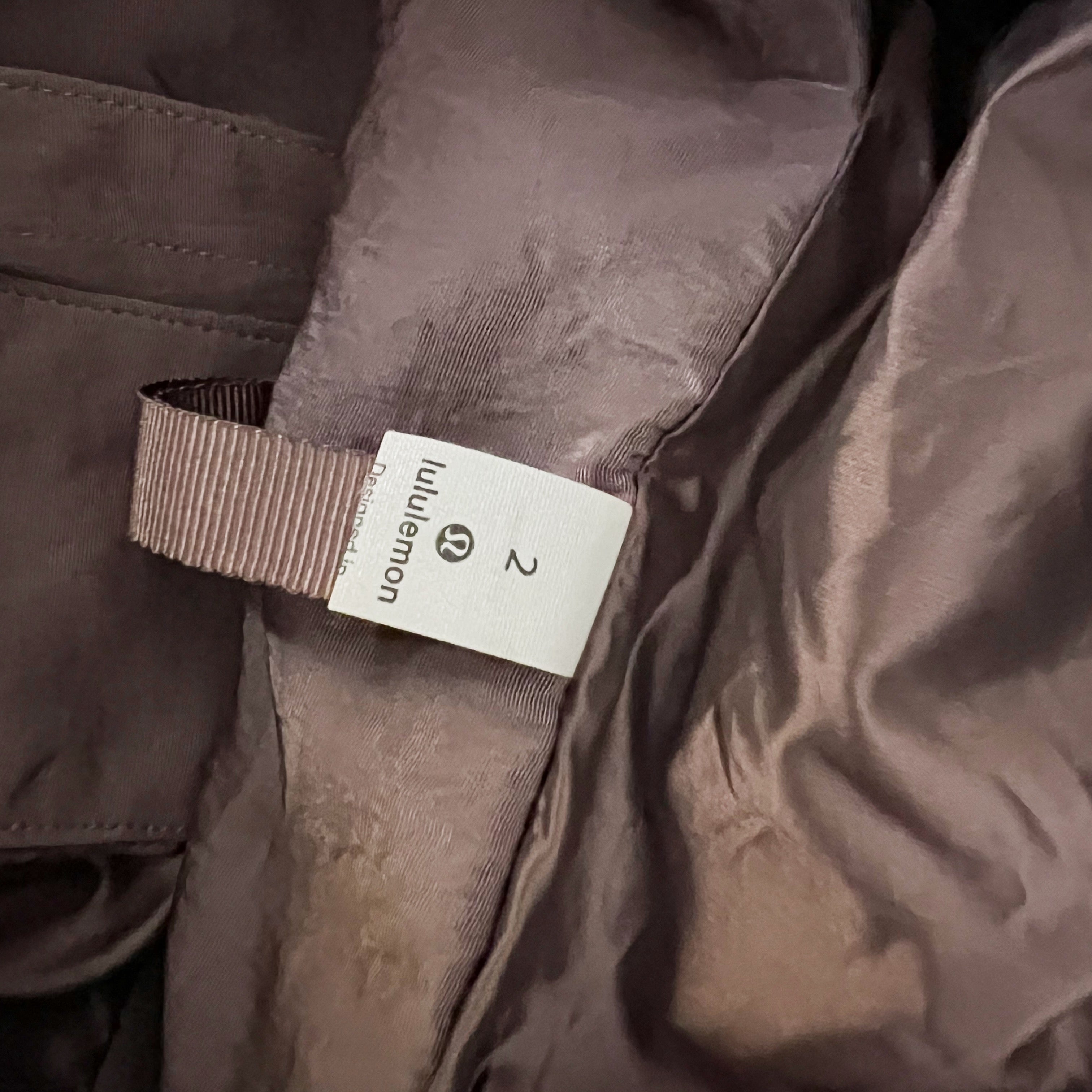 Lululemon Women's New Moves Water Resistant Rain Jacket Belted Misty Mocha 2