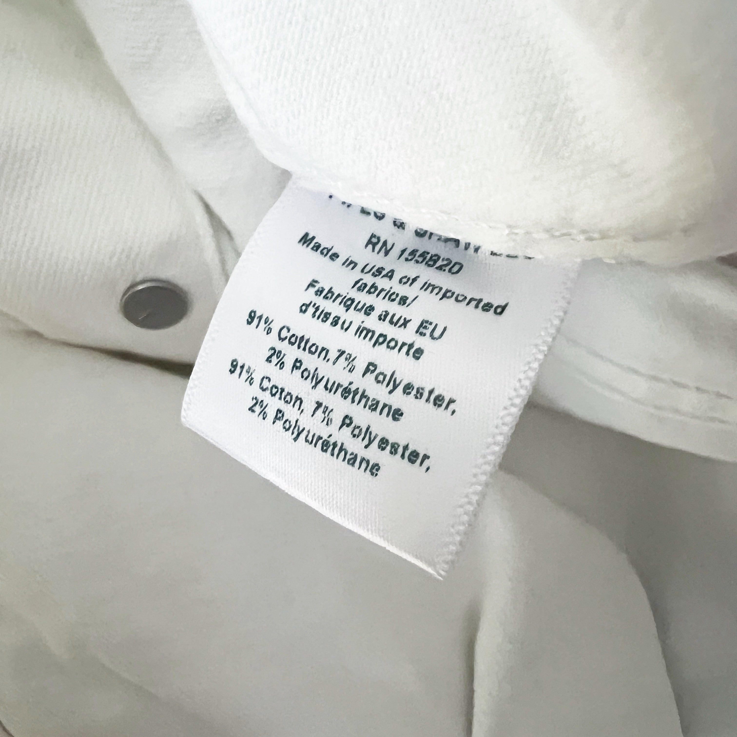Veronica Beard Raina Cotton Collared Button Cropped Half Sleeve Jacket White S
