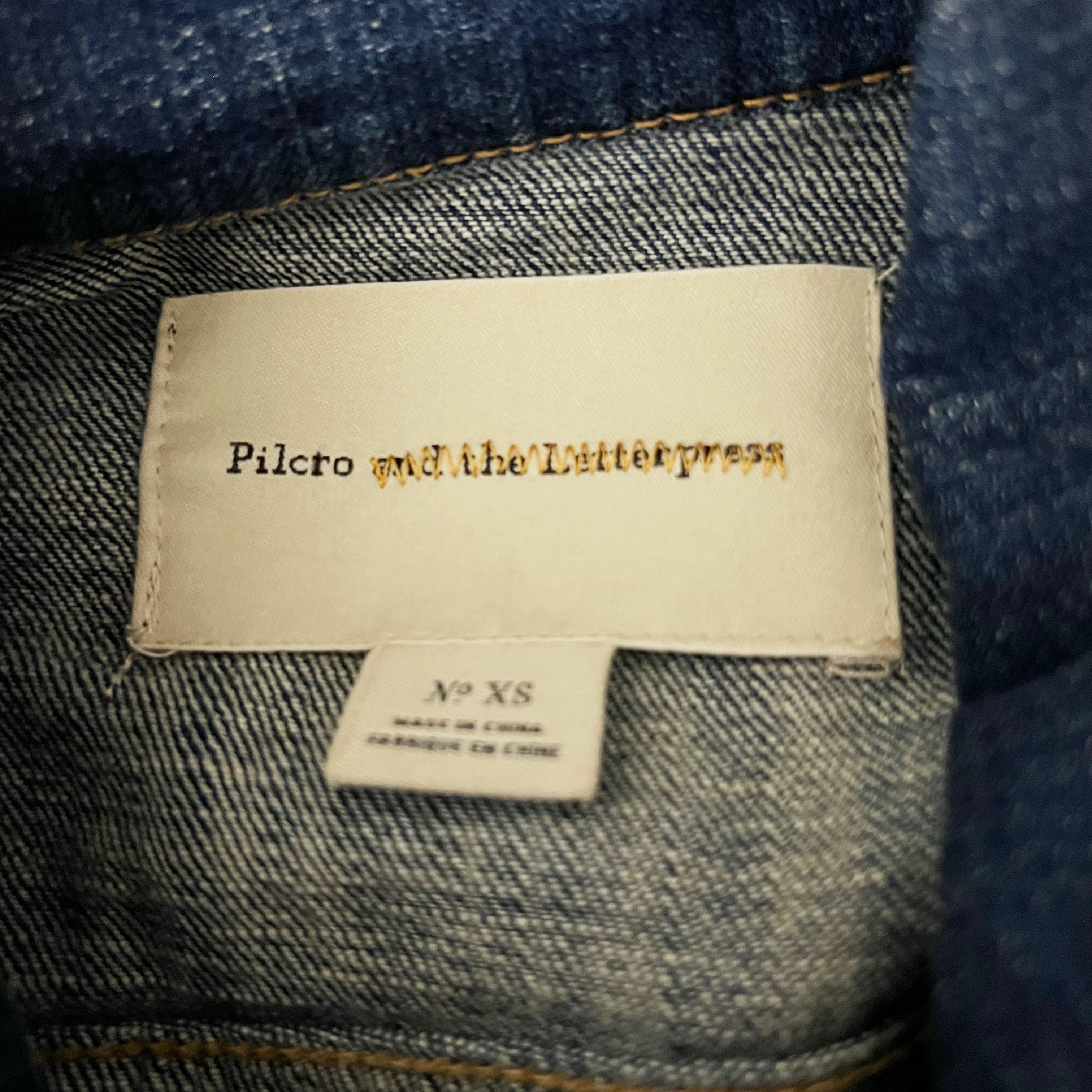 Pilcro And The Letterpress Cotton Stretch Collared Button Denim Jean Jacket XS