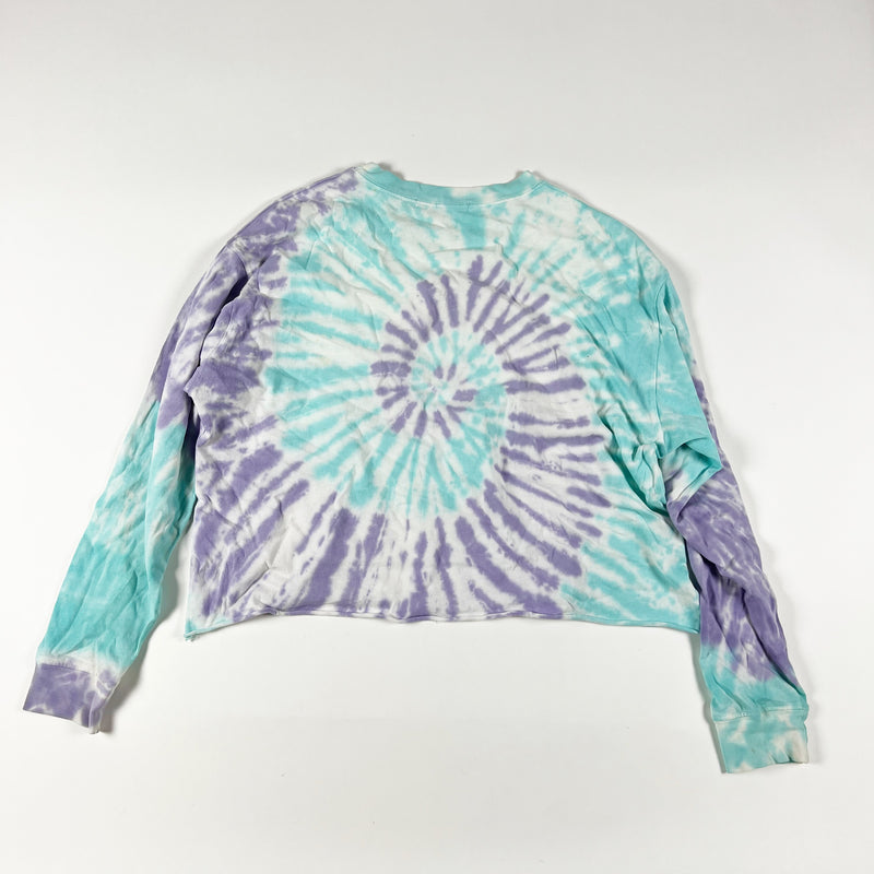 Daydreamer 100% Cotton Blue Purple Tie Dye Swirl CrewNeck Tee Shirt Top Small