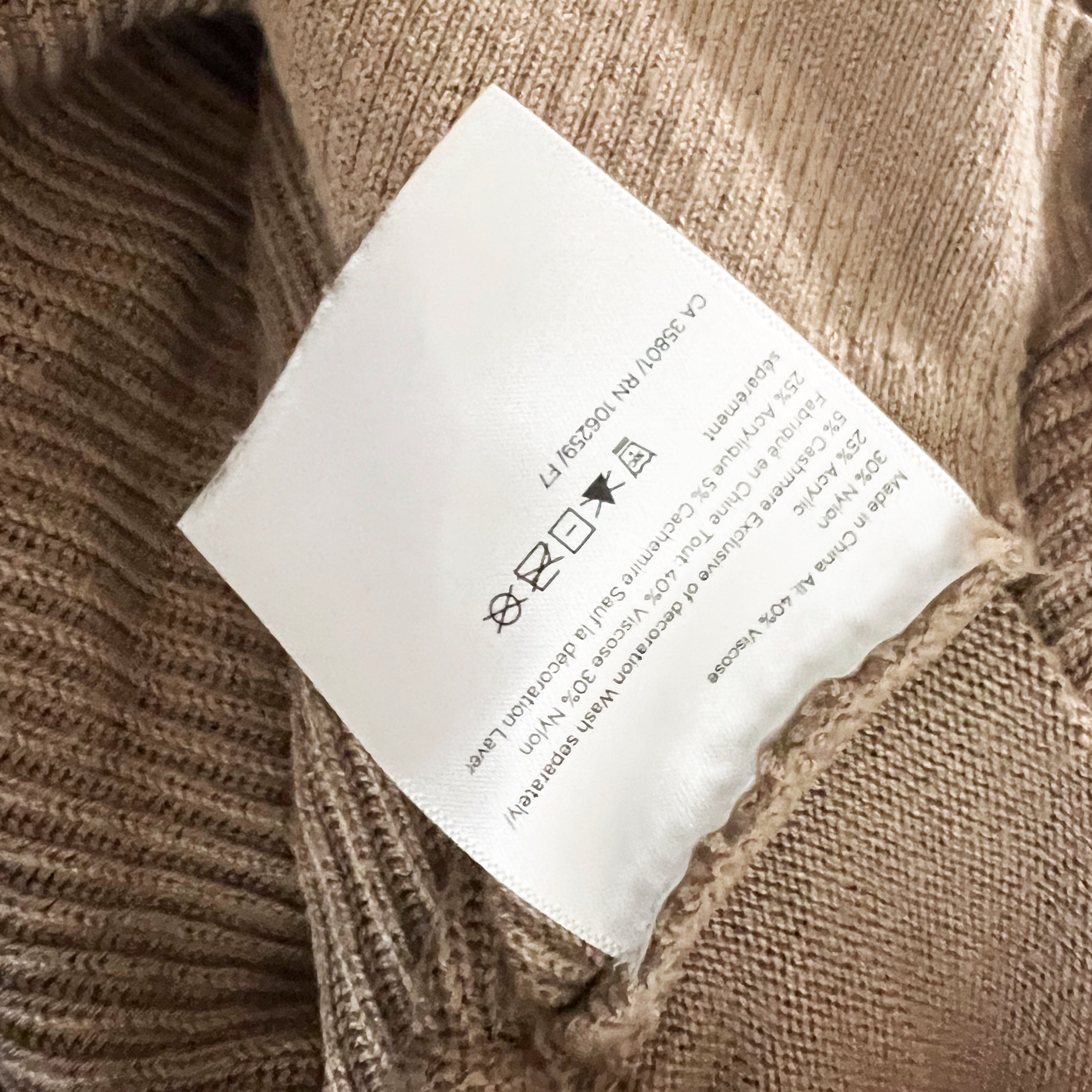 Lululemon Women's Sundown Cashmere Blend Knit Sweater Wrap Cardigan Soft Sand L
