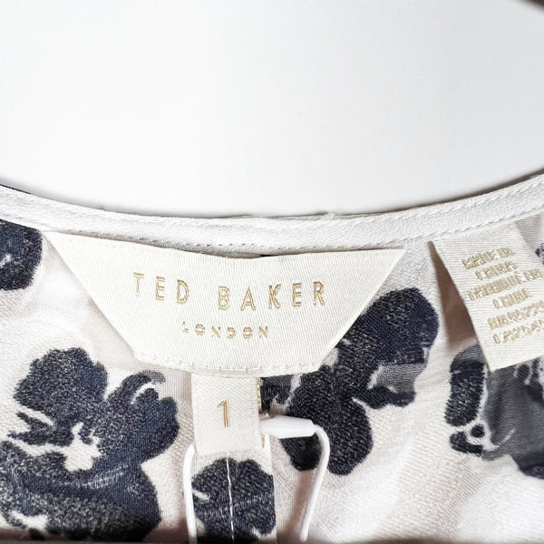 NEW Ted Baker Felici Ruched Detail Floral Flower Burnout Mini Pullover Dress 4