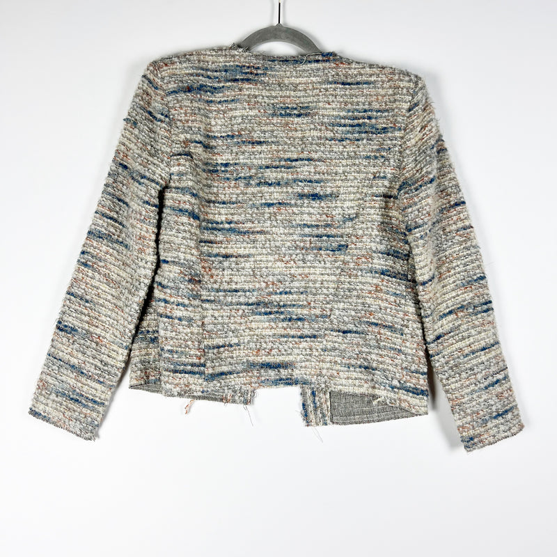 NEW IRO Belugo Wool Blend Tweed Boucle Textured Metallic Blazer Jacket M