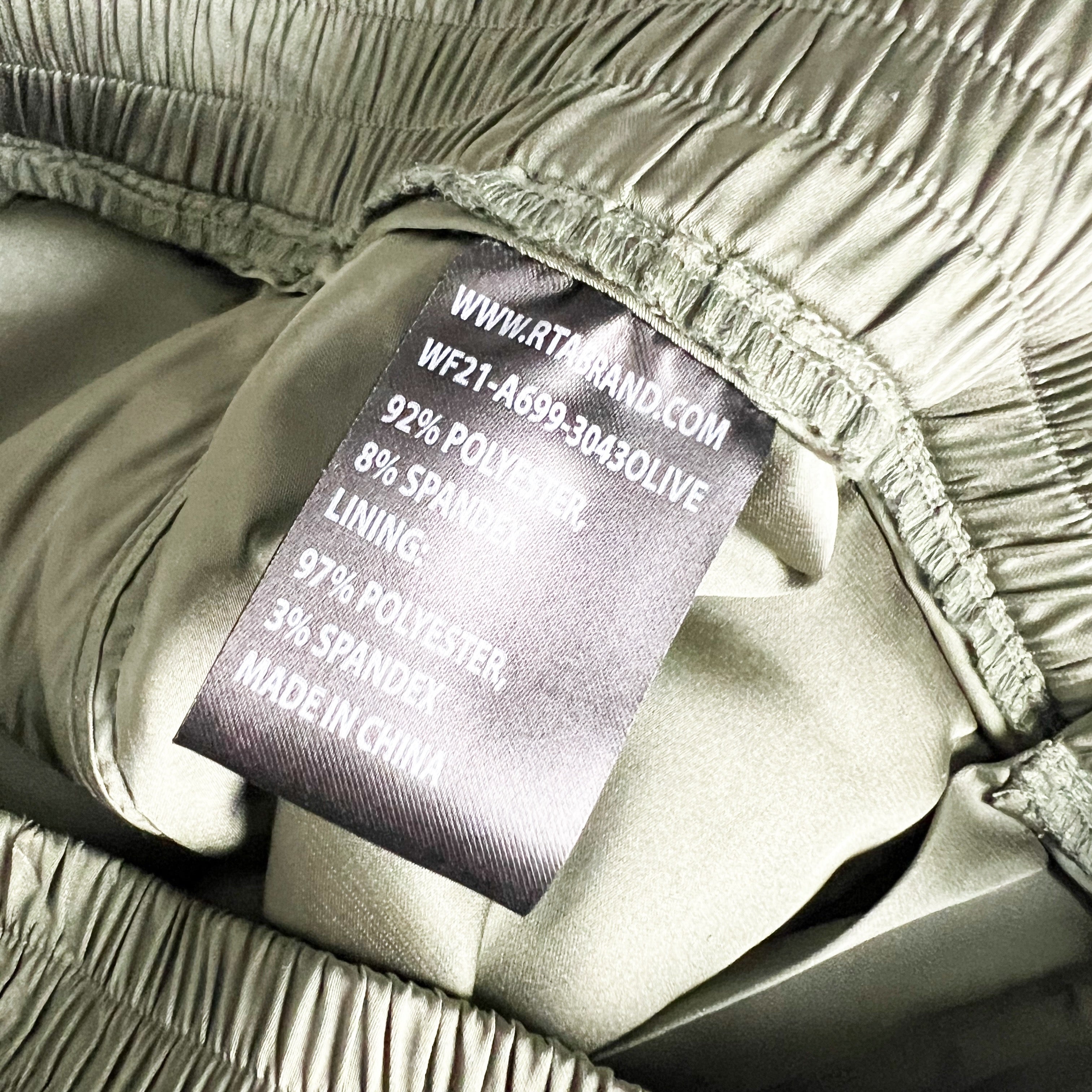 NEW RTA Ganya Olive Green Sequin Sparkle Embellished Mini Athletic Shorts Small