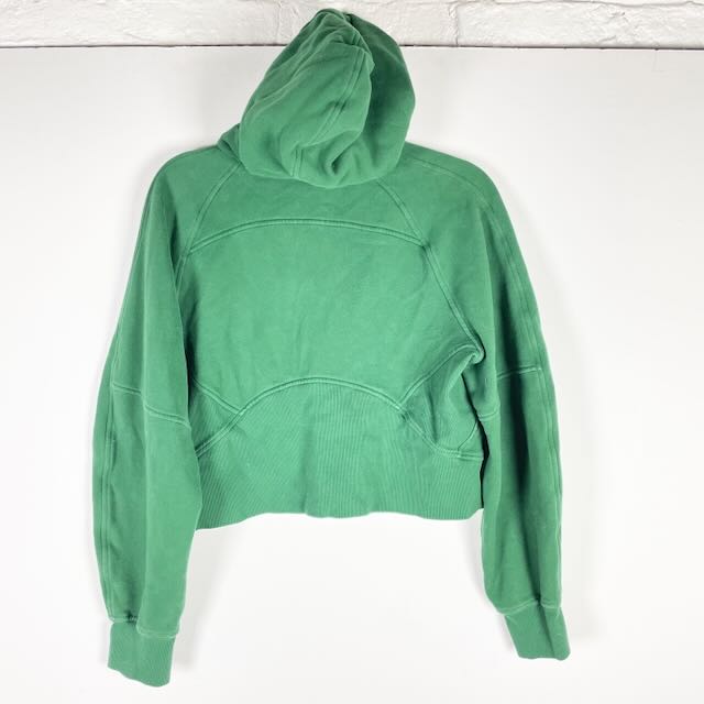 Lululemon Women's Scuba Oversized Half Zip Copped Pullover Hoodie Green XS/S