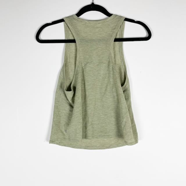 Lululemon Women's Run and Train Racerback Tank Heathered Rosemary Green Medium M