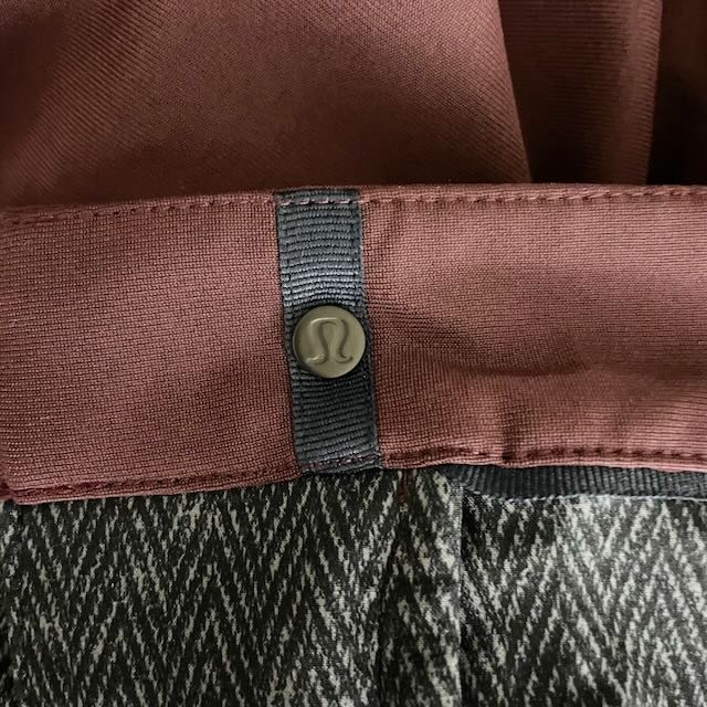 Lululemon Men's Mid Rise Straight Leg Casual Trouser Pants Burgundy 38