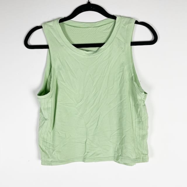 Lululemon Women's Train To Be Crew Neck Sleeveless Perforated Tank Top Wild Mint
