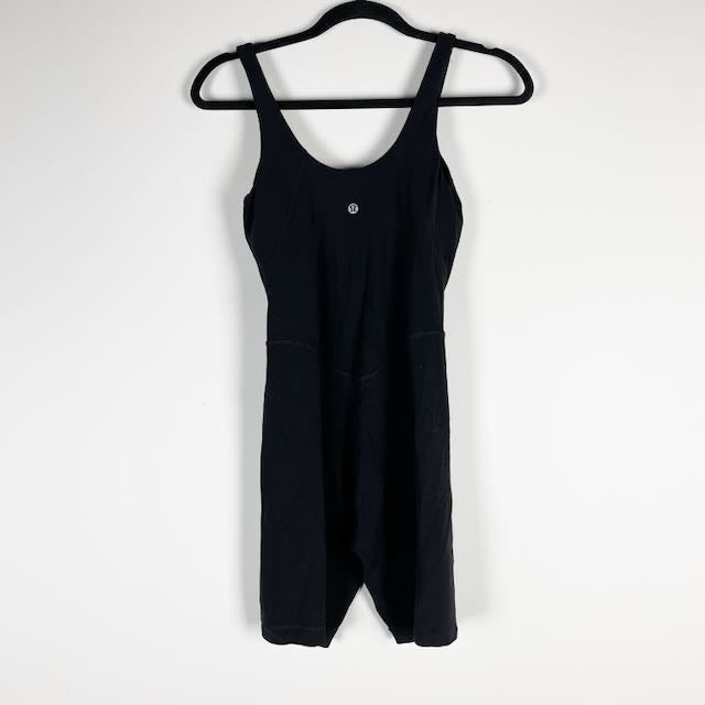 Lululemon Women's Align One Piece Scoop Neck Mini Romper Playsuit Black 6