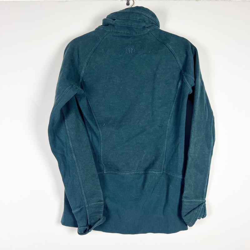 Lululemon Radiant Full Zip Funnel Neck Athletic Work Out Jacket Submarine Blue 8