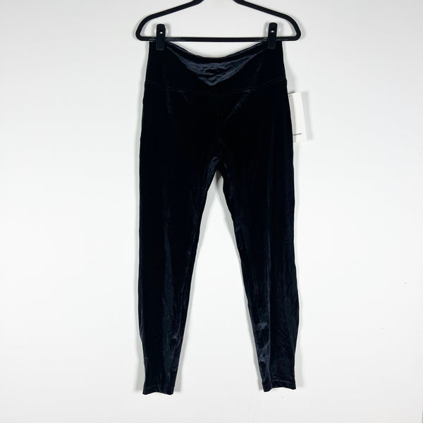 NEW Lululemon Women's Wunder Lounge High Rise Tight 28" Velvet Velour Black 14