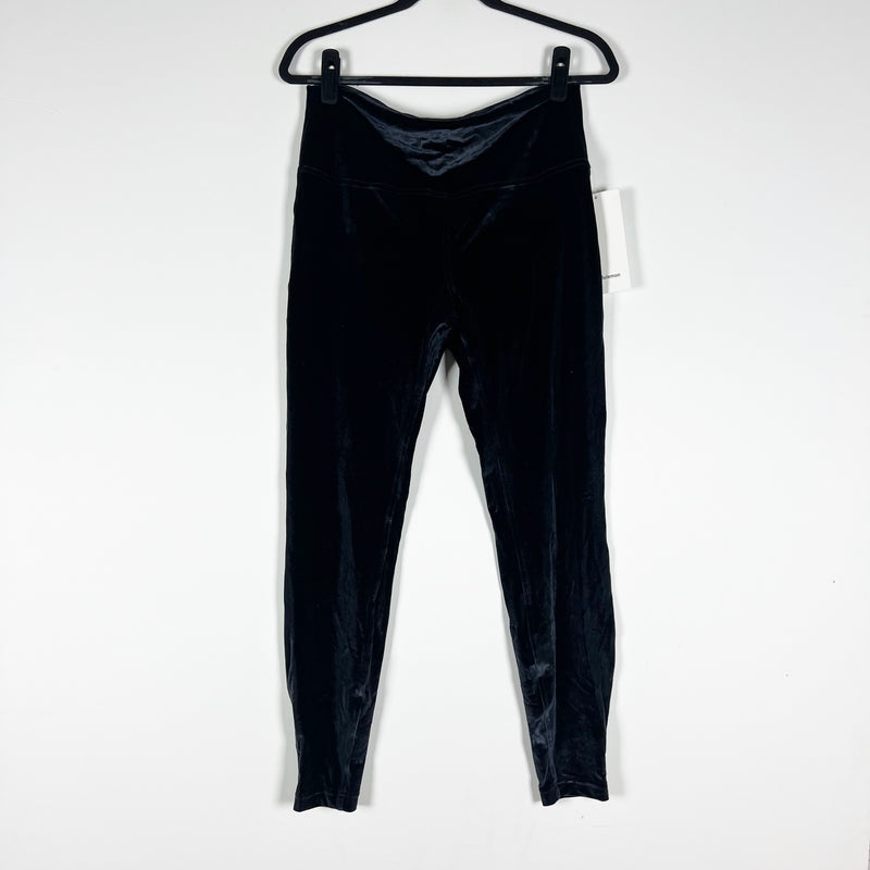 NEW Lululemon Women's Wunder Lounge High Rise Tight 28" Velvet Velour Black 14
