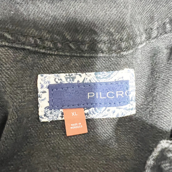 NEW Pilcro Anthropologie Sherpa Collared Cotton Denim Jean Button Front Jacket