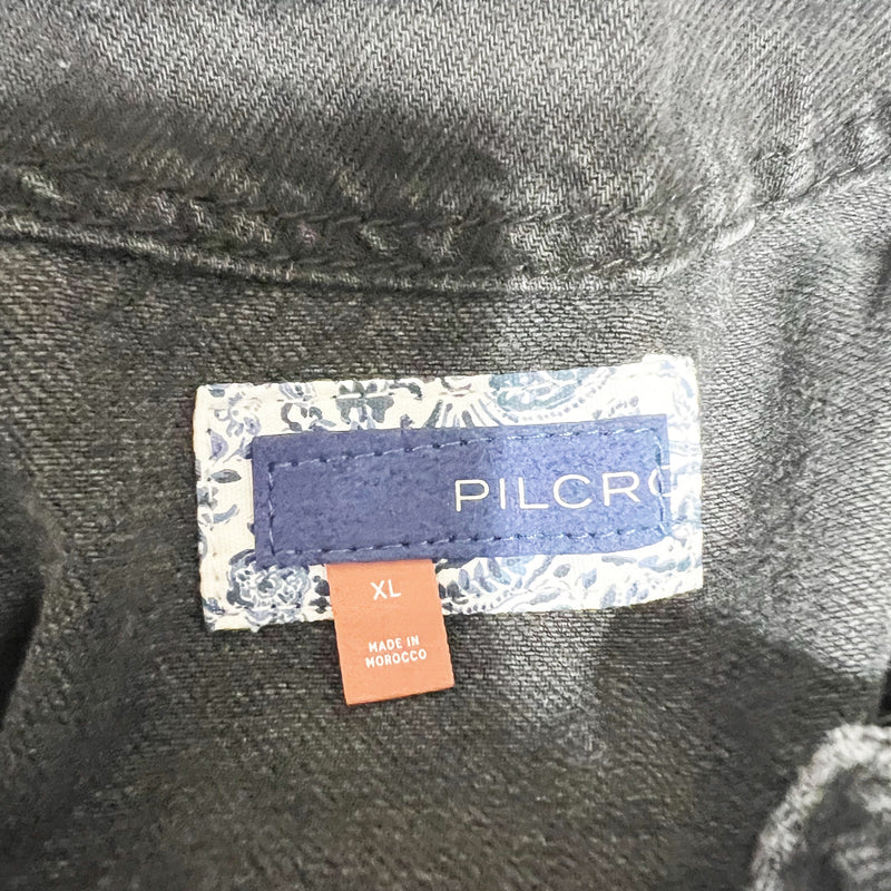 NEW Pilcro Anthropologie Sherpa Collared Cotton Denim Jean Button Front Jacket