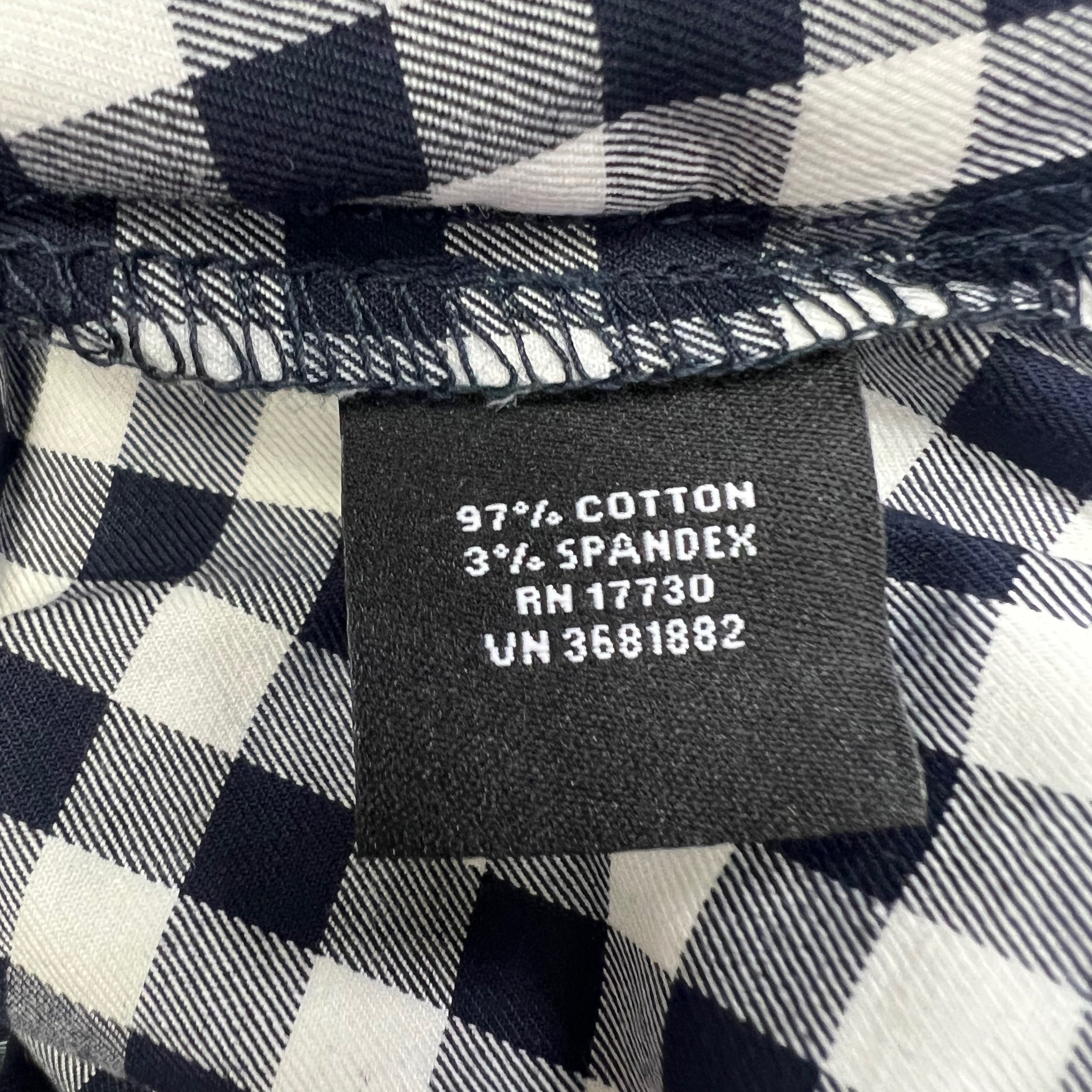 NEW Victoria Beckham x Target Cotton Poplin Ruffle Gingham Blouse Shirt Top M