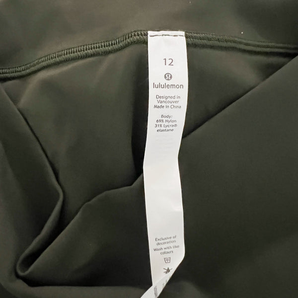 NEW Lululemon Women's Wunder Under High Rise Tight Leggings Dark Olive Green 12