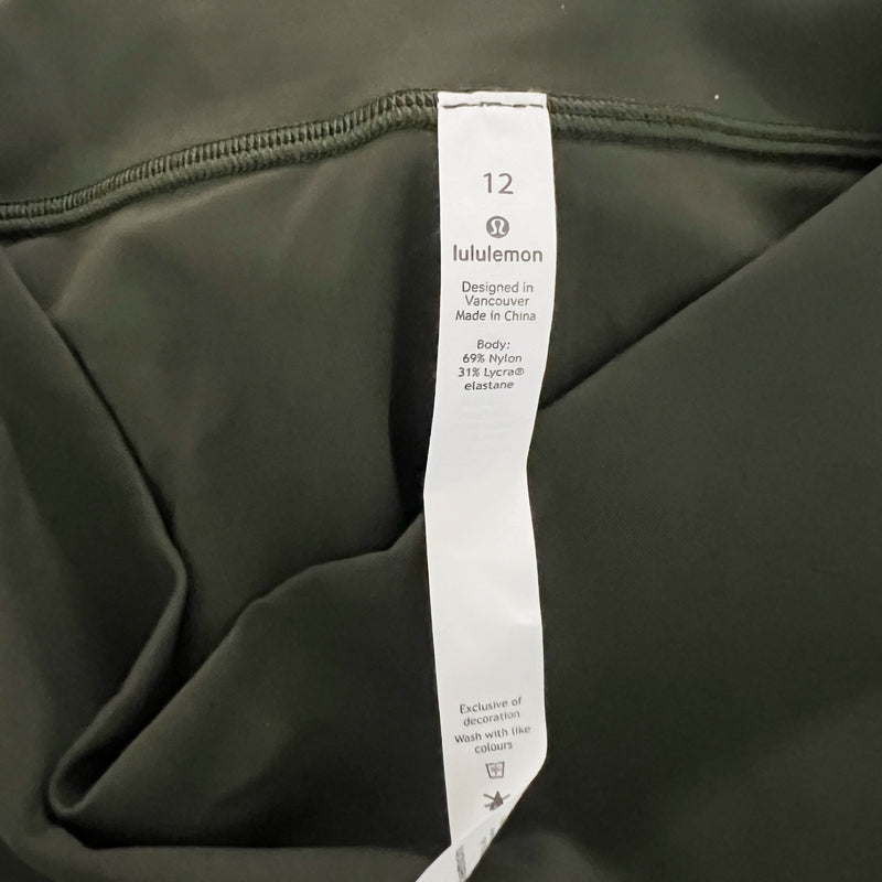 NEW Lululemon Women's Wunder Under High Rise Tight Leggings Dark Olive Green 12
