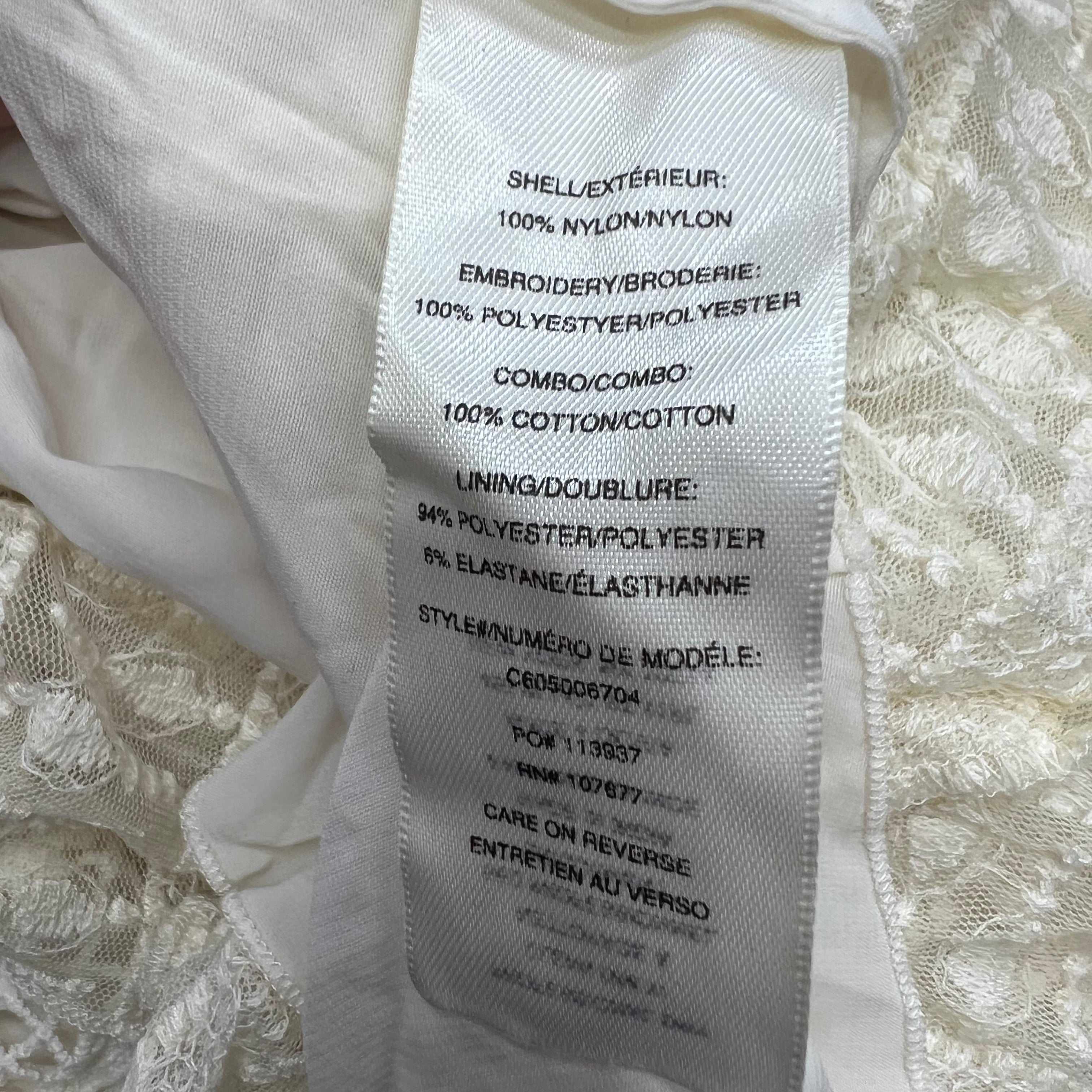 NEW Alice And Olivia Ravenna Lace Crochet High Neck Asymmetrical Hem Tank Top L