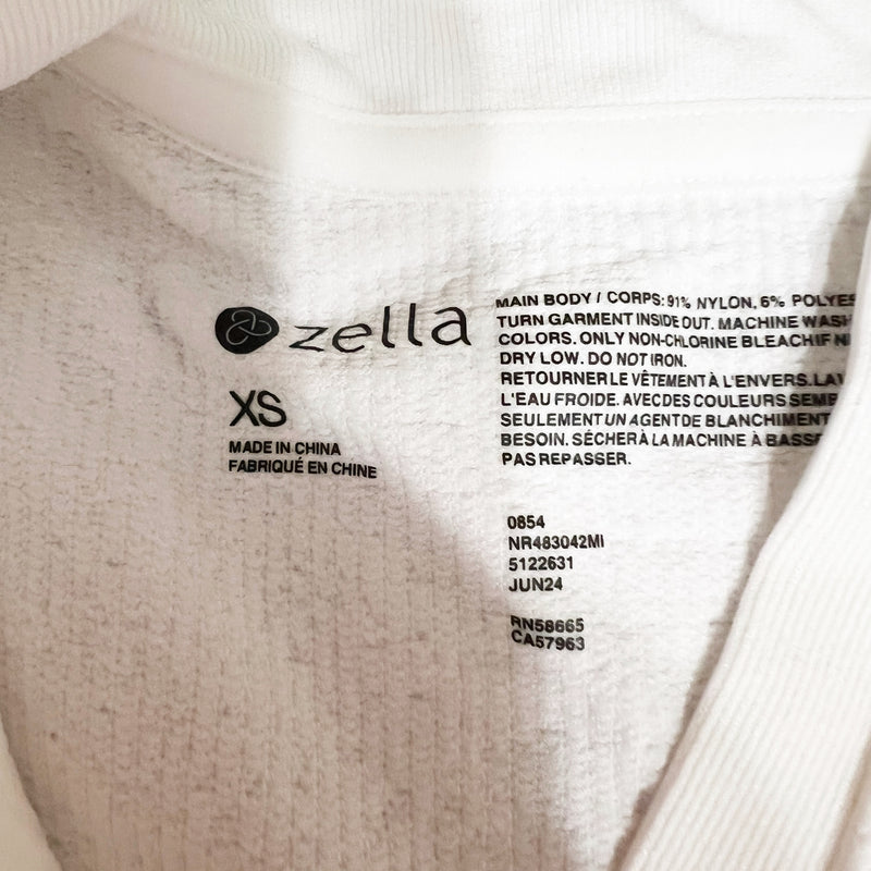 NEW Zella Women's Athletic All Day Textured Stretch Short Sleeve Polo Shirt XS